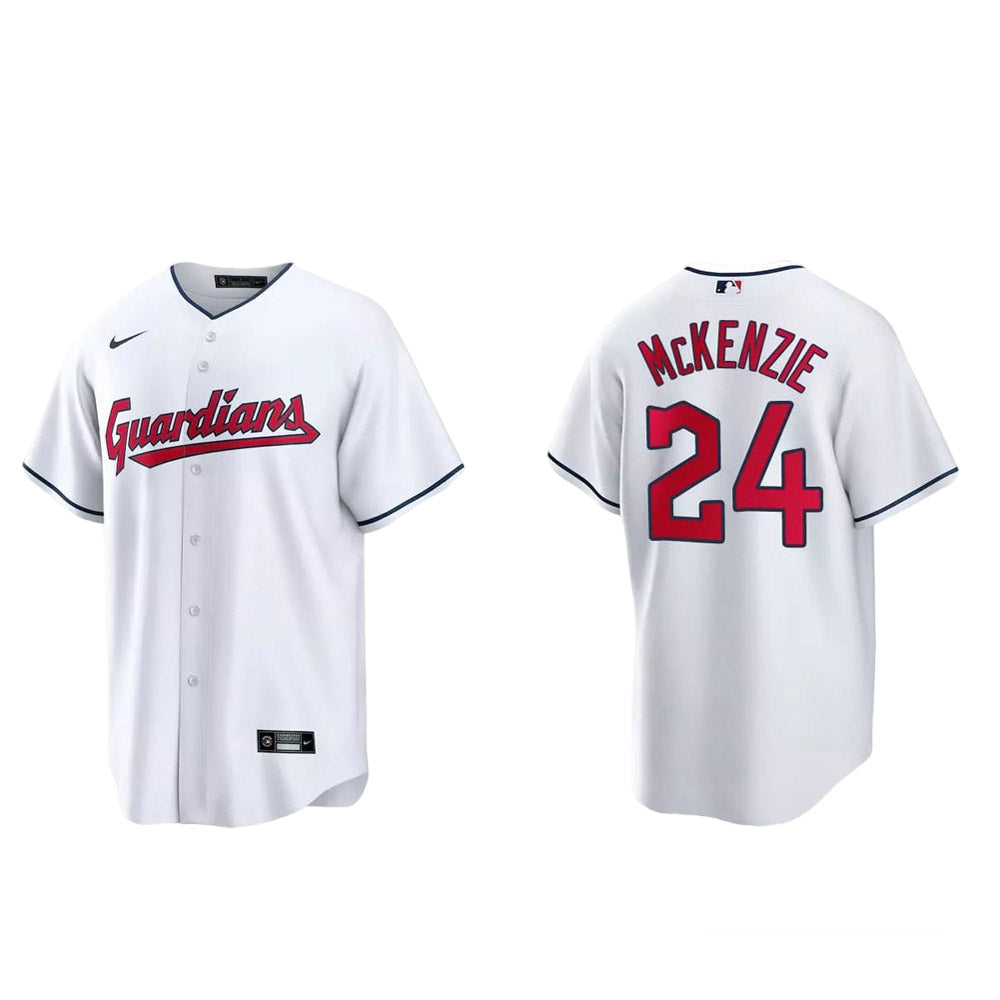 Youth Cleveland Guardians Triston McKenzie Cool Base Replica Home Jersey - White - vstockx