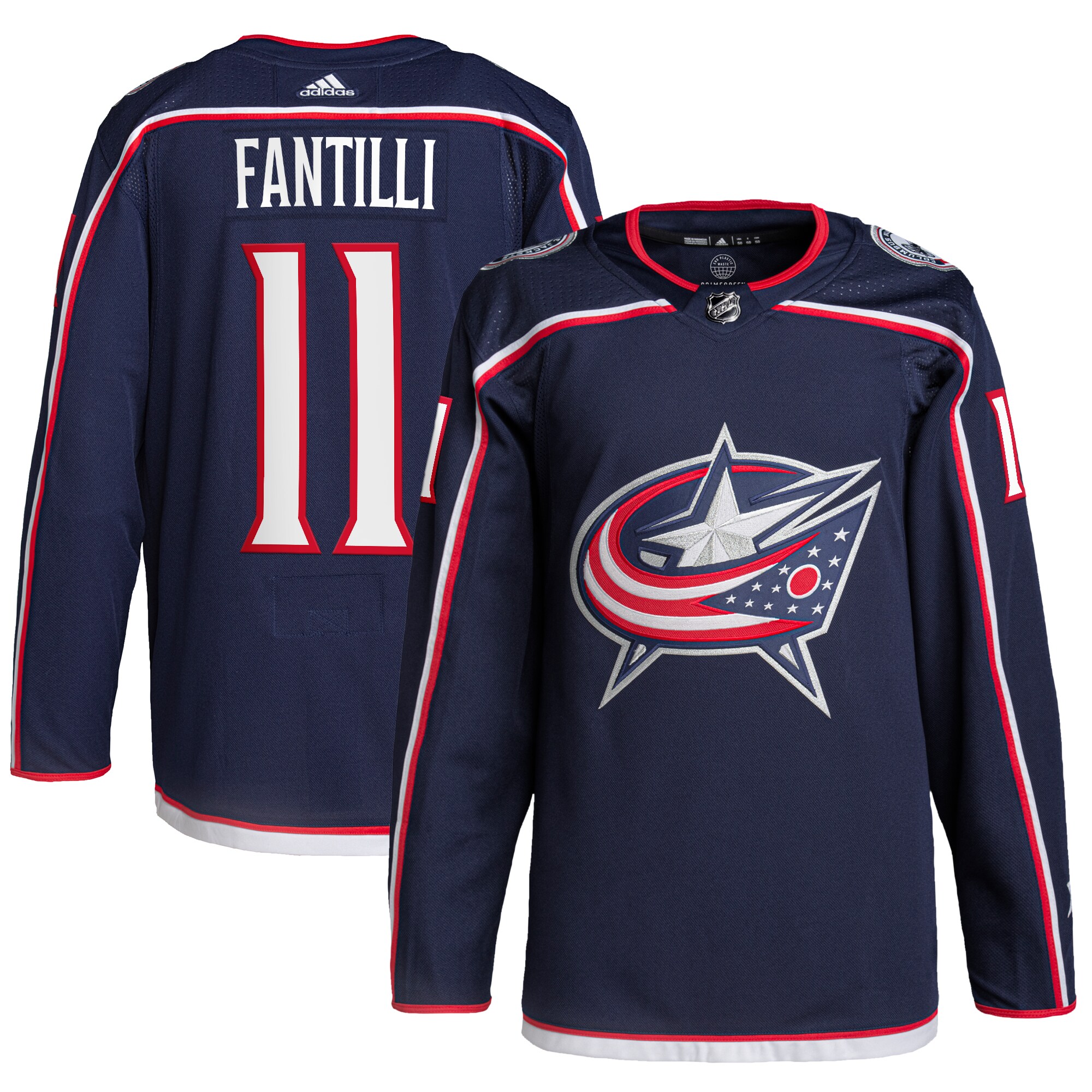 Adam Fantilli Columbus Blue Jackets adidas Home Primegreen Authentic Pro Player Jersey - Navy - vstockx