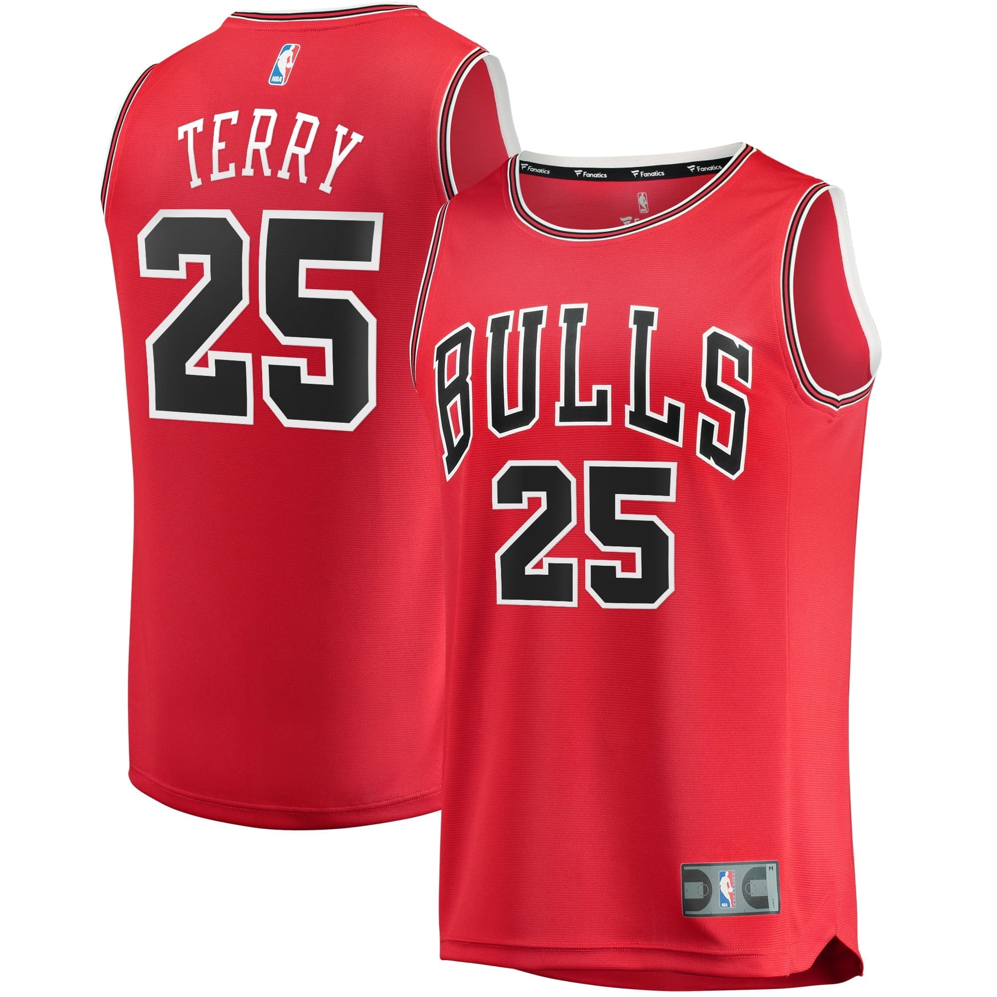 Men's Fanatics Branded Dalen Terry Red Chicago Bulls 2022 NBA Draft First Round Pick Fast Break Replica Player Jersey - - vstockx
