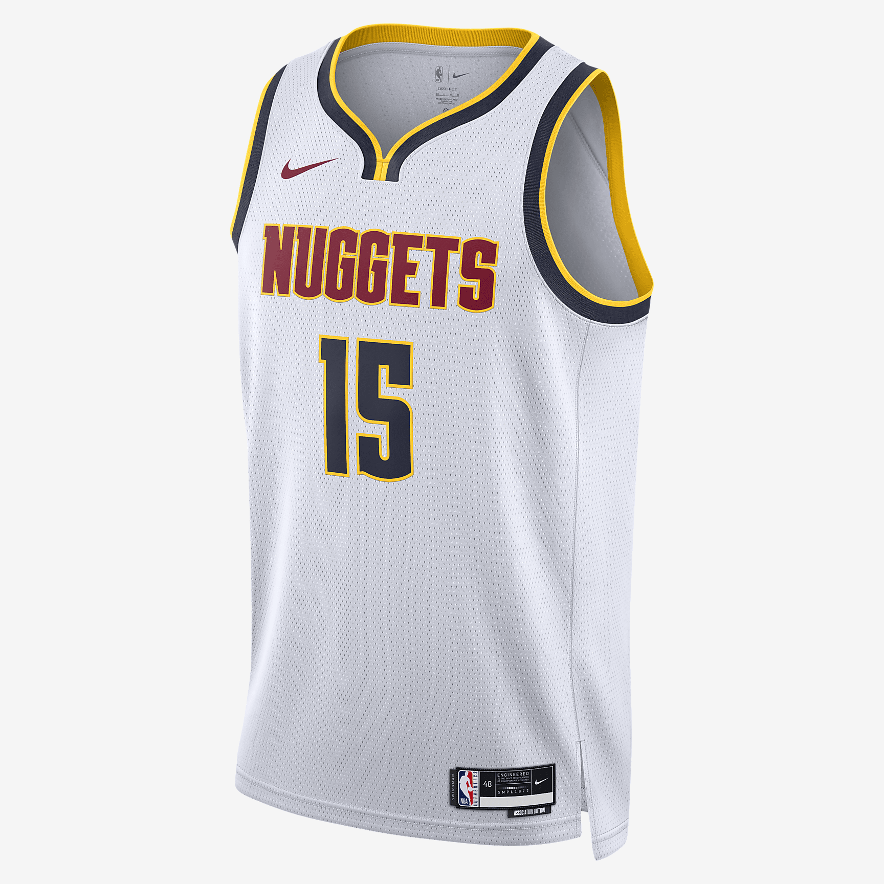 Denver Nuggets Association Edition 2022/23 Nike Dri-FIT NBA Swingman Jersey - White - vstockx