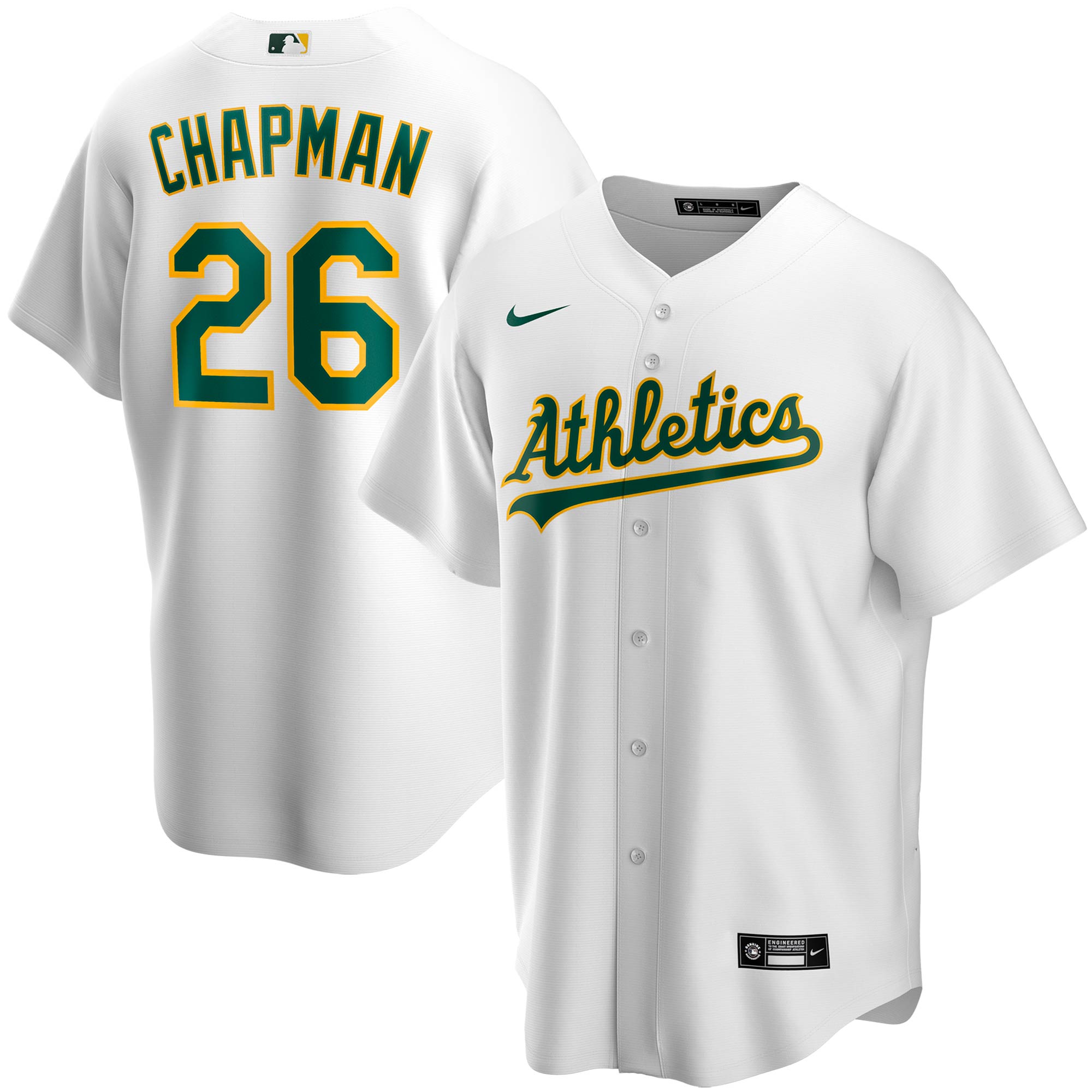 Matt Chapman Oakland Athletics Nike Youth Alternate Replica Player Jersey - White - vstockx
