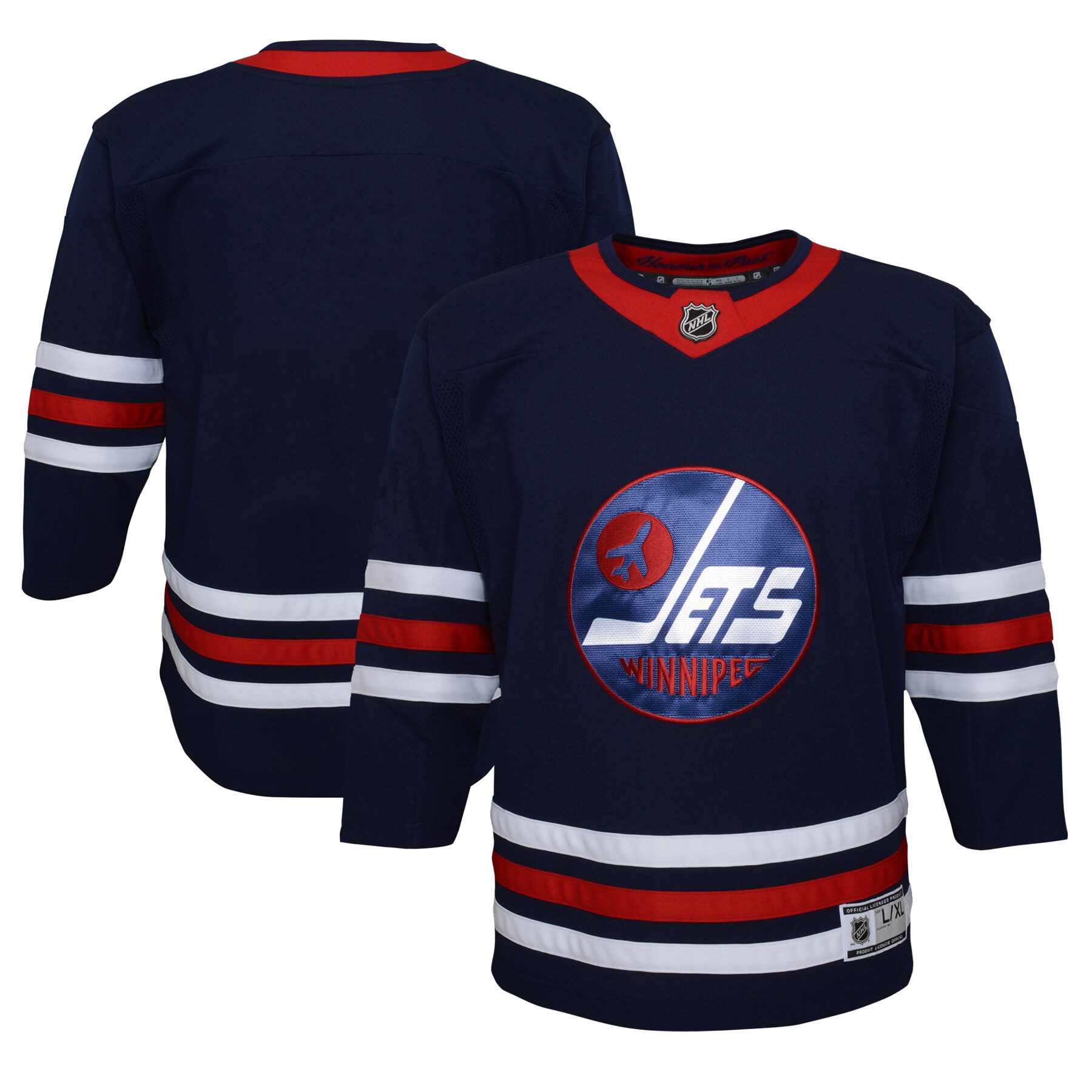 Winnipeg Jets Youth 2021/22 Alternate Premier Jersey - Navy - vstockx