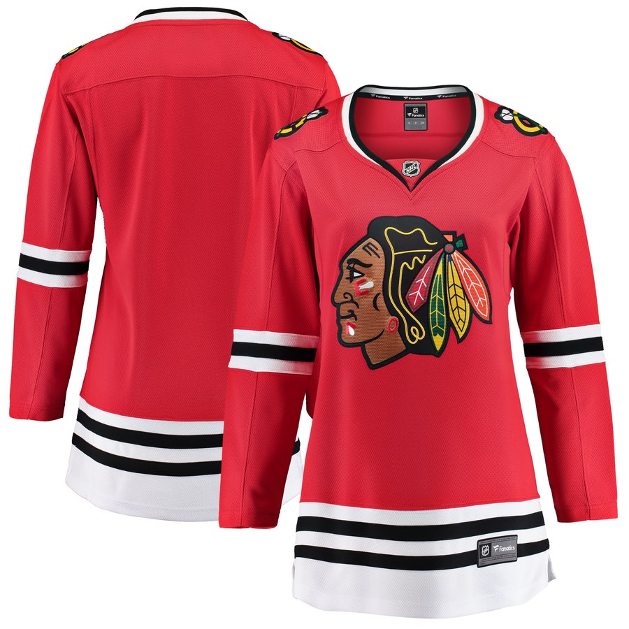 Chicago Blackhawks Women's Blank Premier Red Home Jersey - vstockx