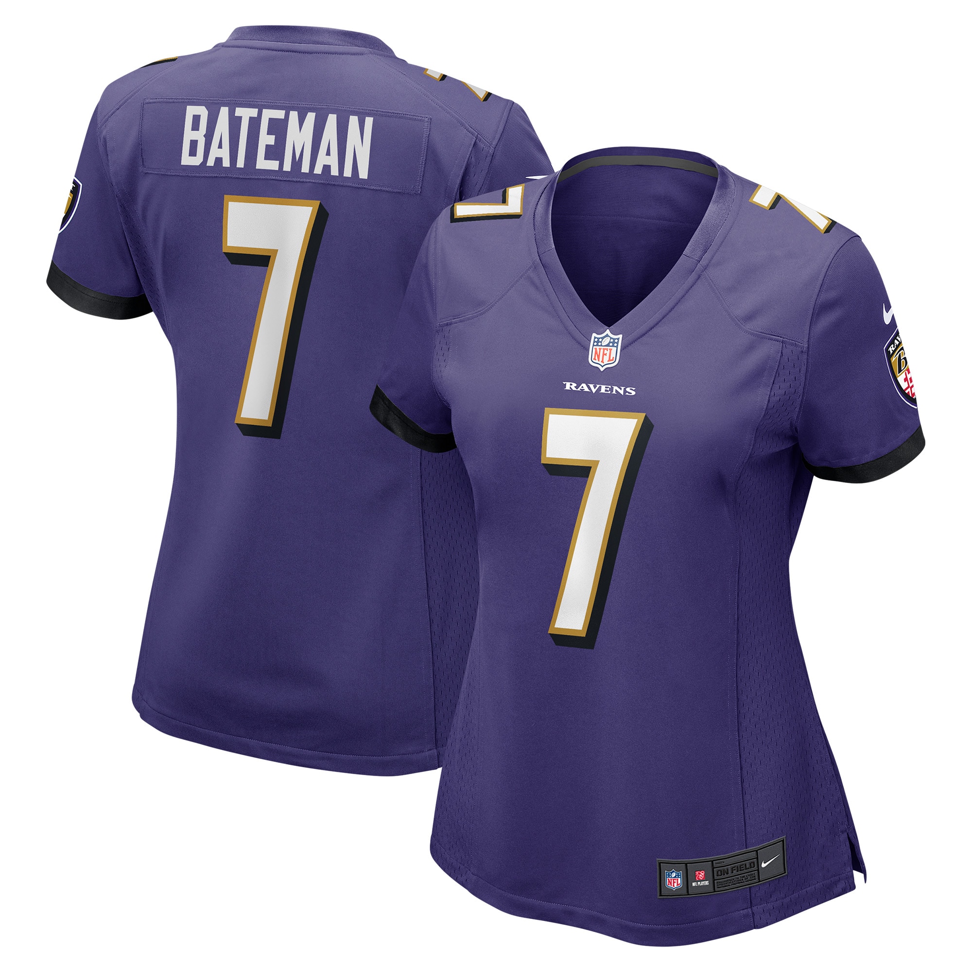 Rashod Bateman Baltimore Ravens Nike Women's Game Jersey - Purple - vstockx