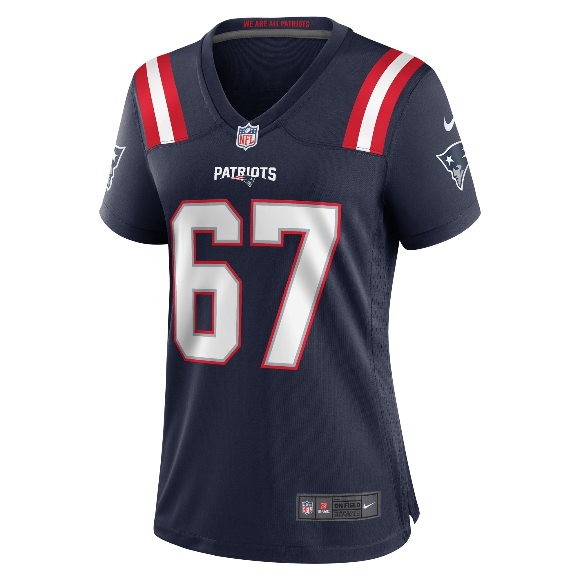 Women's Nike Hayden Howerton Navy New England Patriots Home Game Player Jersey - vstockx