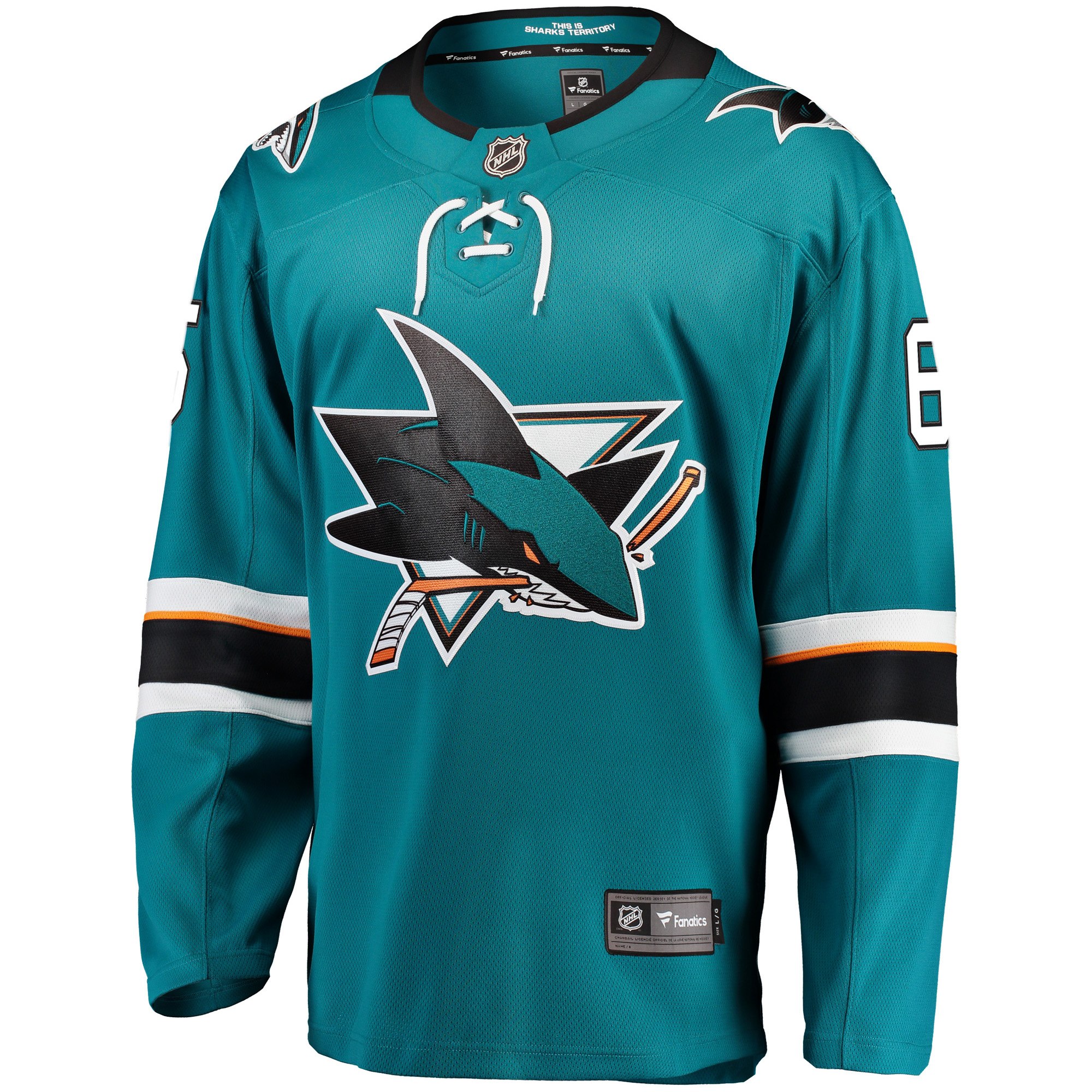 Erik Karlsson San Jose Sharks Fanatics Branded 2021/22 Home Premier Breakaway Player Jersey - Teal - vstockx