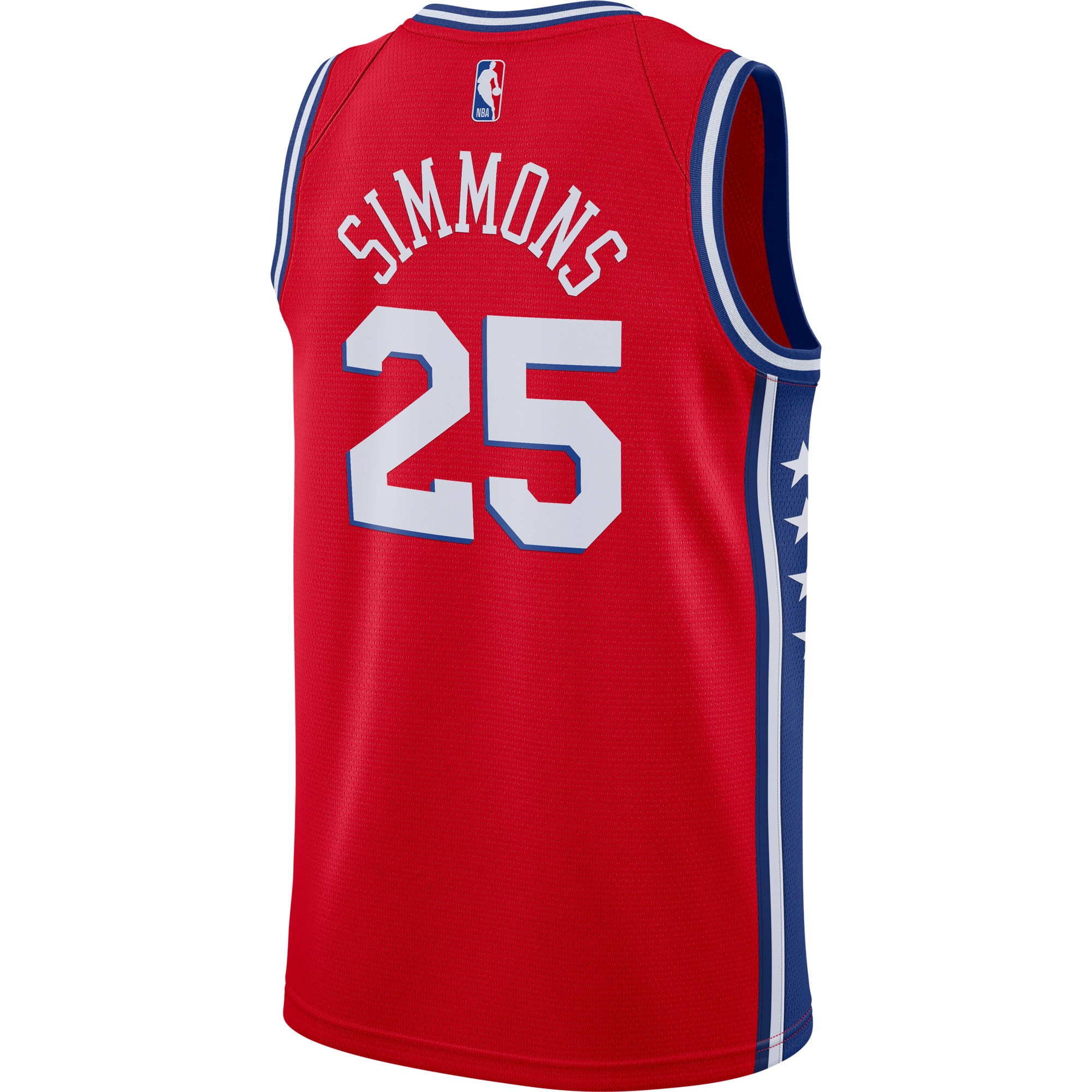 Ben Simmons Philadelphia 76ers Jordans Brand 2020/21 Swingman Jersey - Statement Edition - Red - vstockx