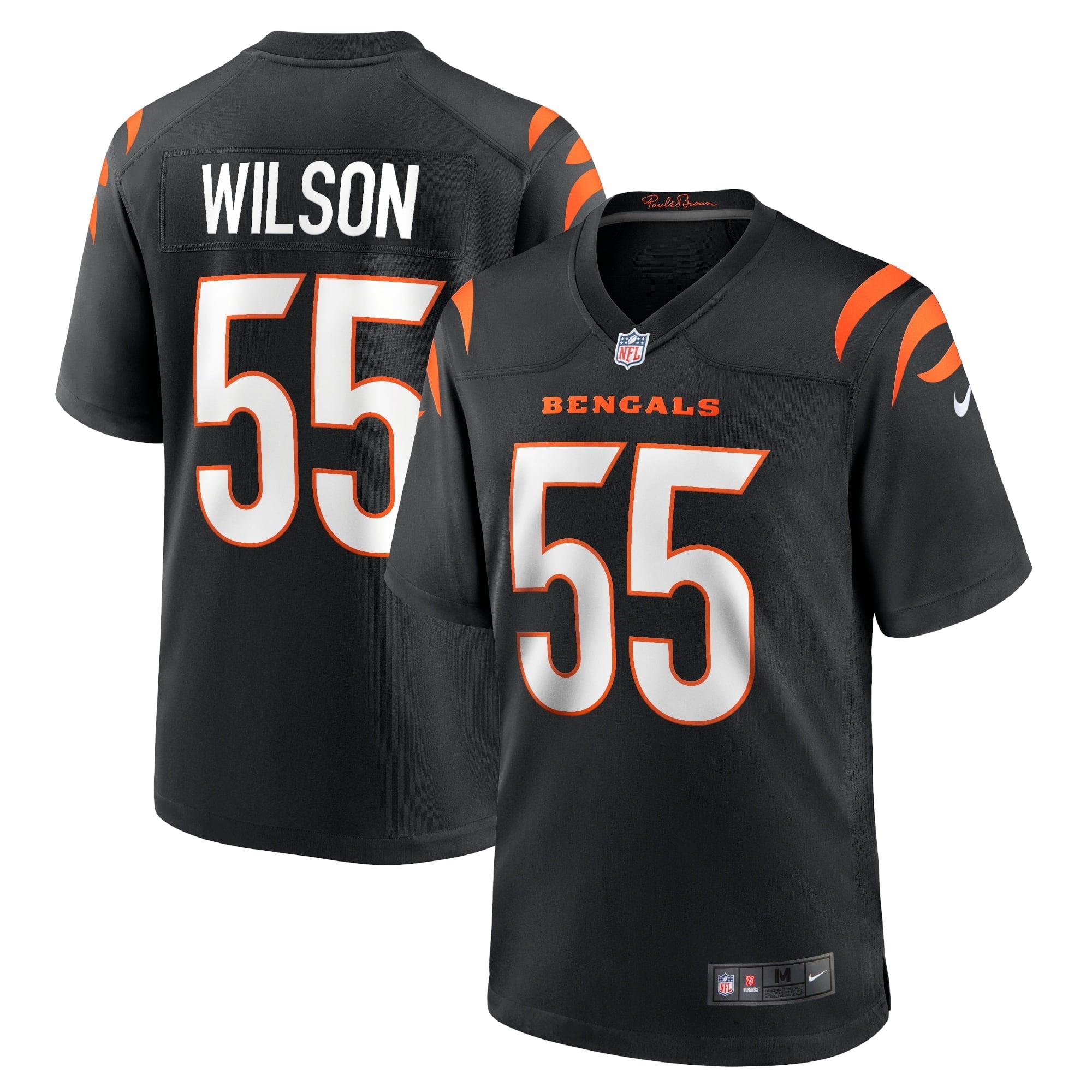 Men's Nike Logan Wilson Black Cincinnati Bengals Game Jersey - vstockx