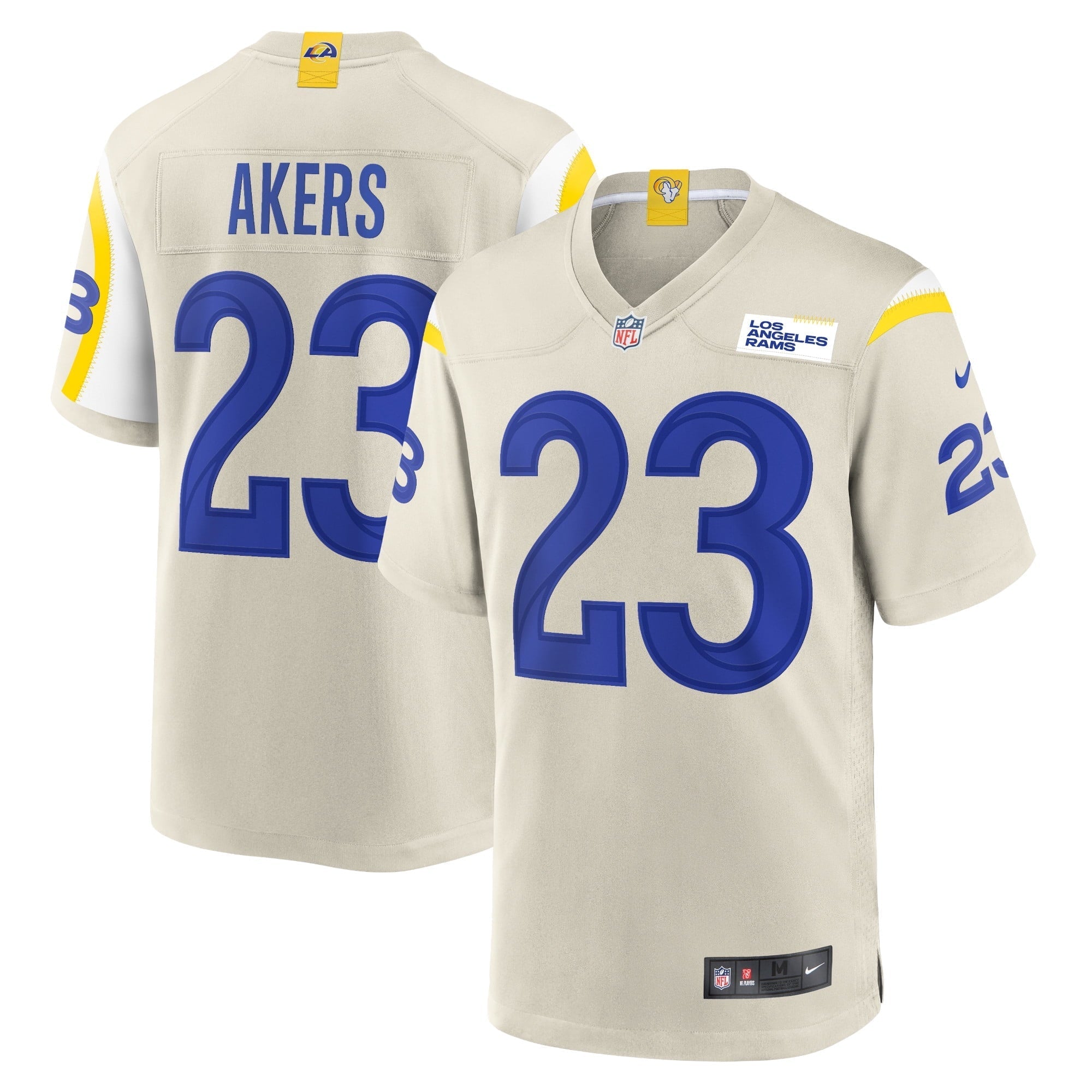 Men's Nike Cam Akers Bone Los Angeles Rams Game Jersey - vstockx