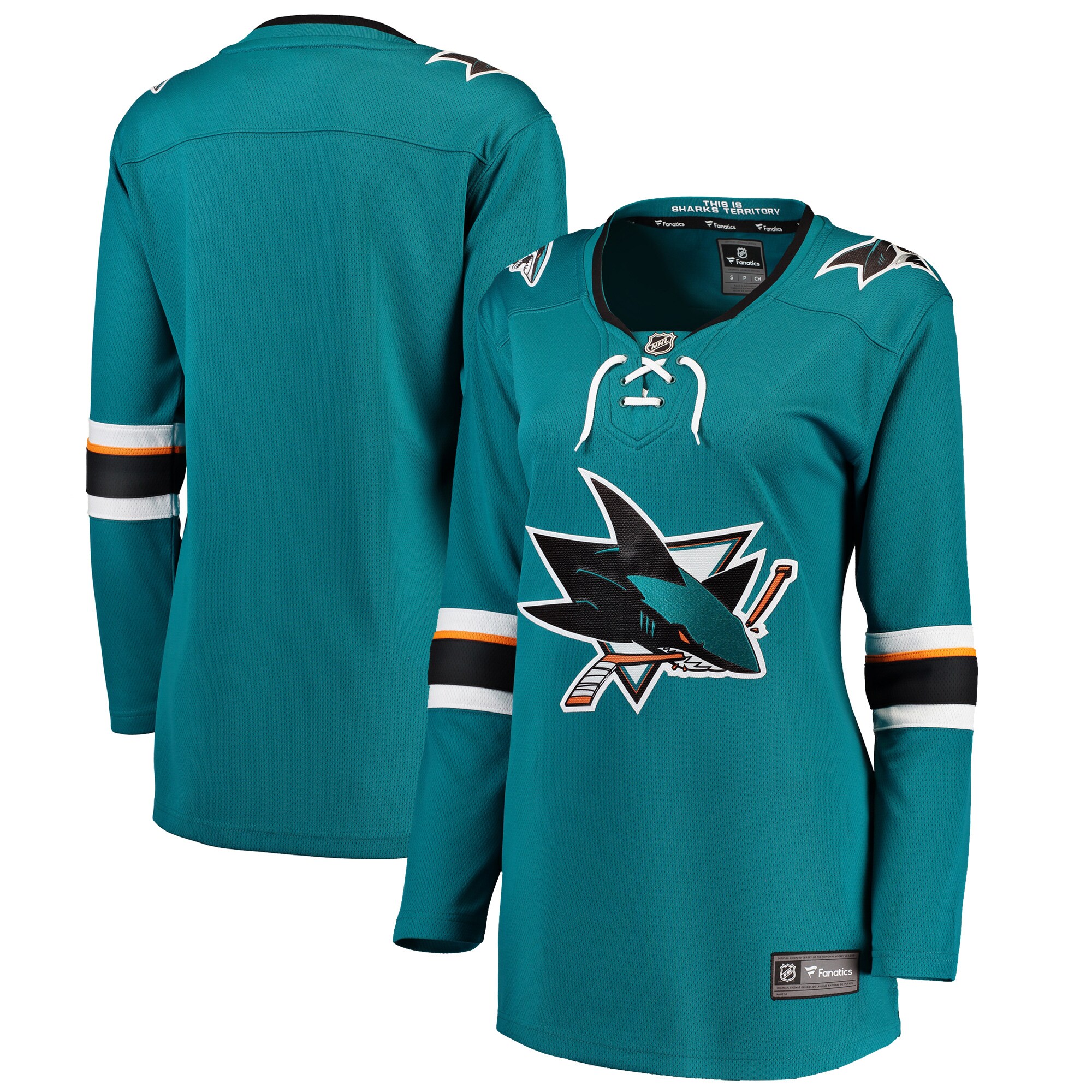 San Jose Sharks Fanatics Branded Women's Breakaway Home Jersey - Teal - vstockx