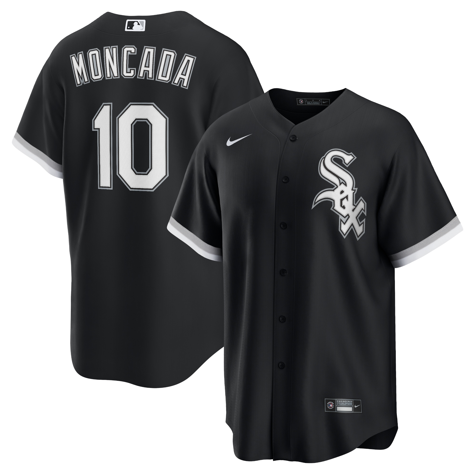 Yoan Moncada Chicago White Sox Nike Alternate Replica Player Name Jersey - Black - vstockx