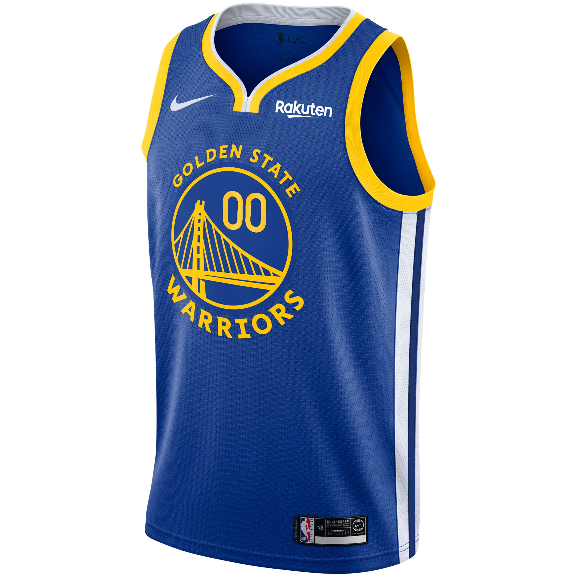 Golden State Warriors Nike 2020/21 Swingman Custom Jersey - Icon Edition - Royal - vstockx