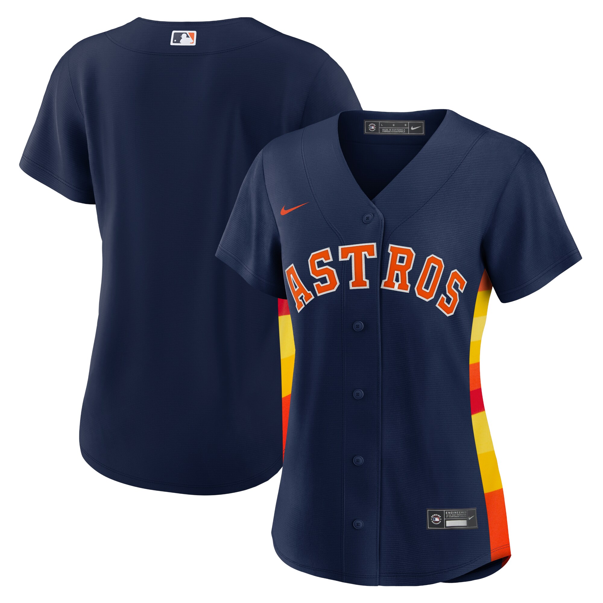 Houston Astros Nike Women's Alternate Replica Team Jersey - Navy - vstockx