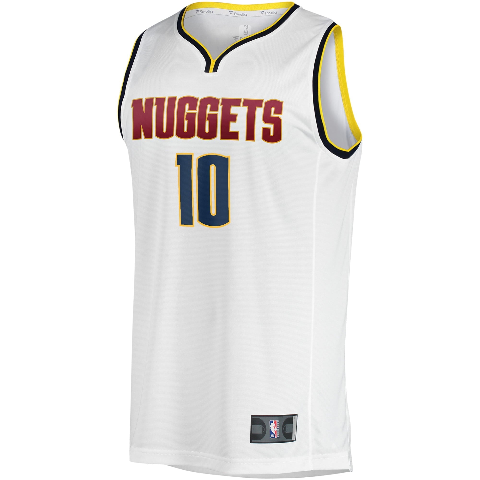 Youth Fanatics Branded Jack White White Denver Nuggets Fast Break Player Jersey - Association Edition - vstockx
