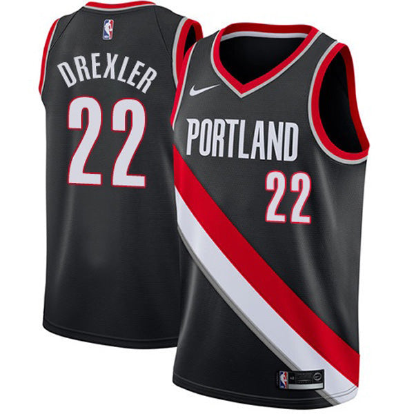 Men's Portland Trail Blazers Clyde Drexler Icon Edition Jersey - Black - vstockx