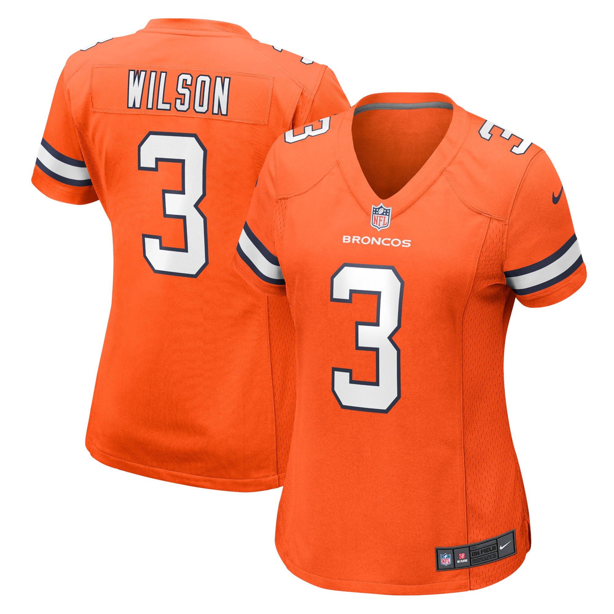 Russell Wilson Denver Broncos Nike Women's Player Game Jersey - Orange - vstockx