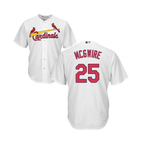 Men's St. Louis Cardinals Mark McGwire Replica Home Jersey - White - vstockx