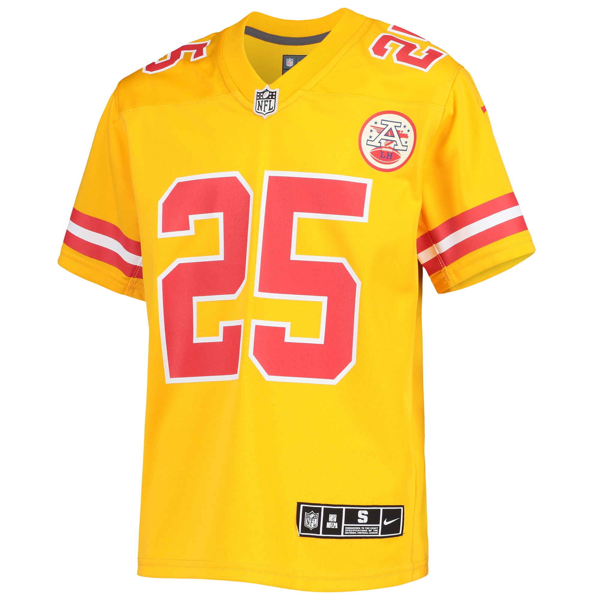 Clyde Edwards-Helaire Kansas City Chiefs Nike Youth Inverted Team Game Jersey - Gold - vstockx