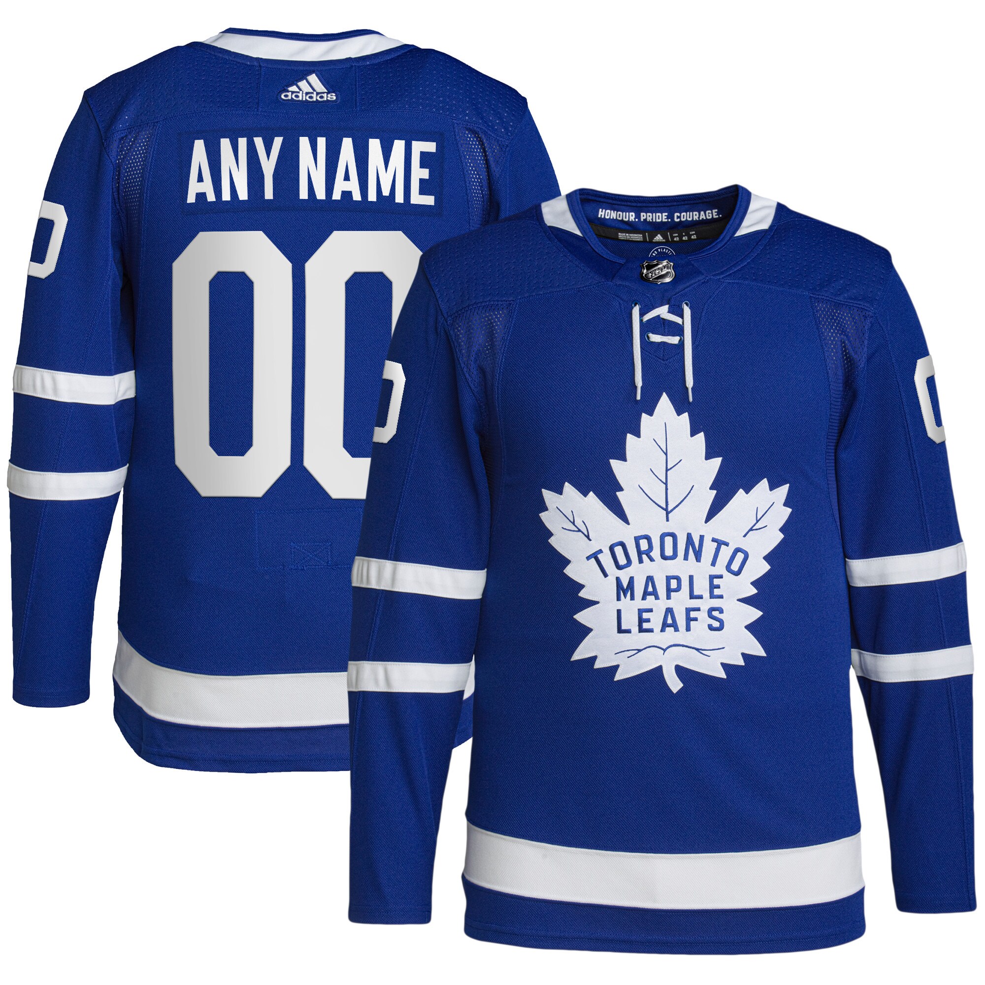 Toronto Maple Leafs adidas Home Primegreen Authentic Pro Custom Jersey - Royal - vstockx