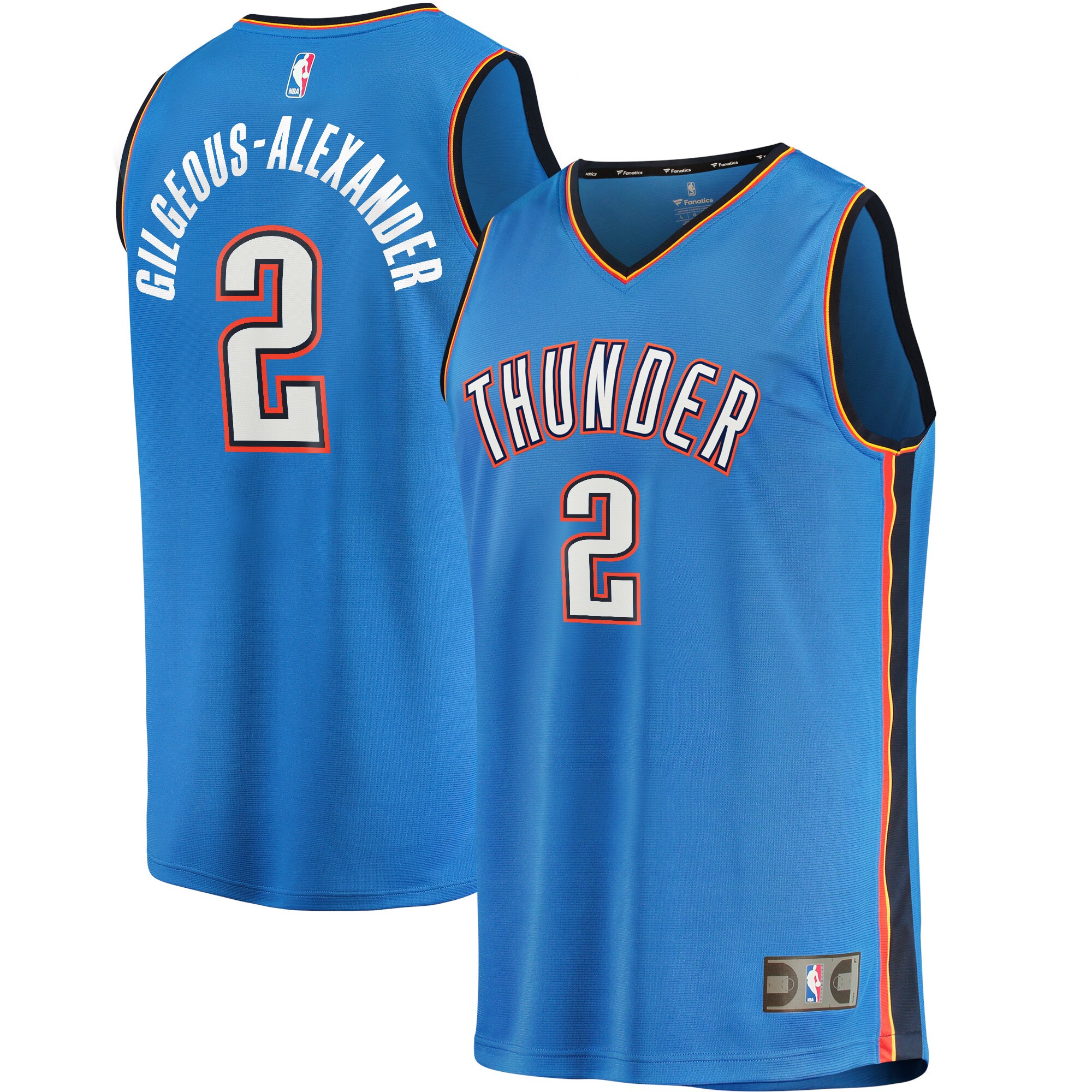 Shai Gilgeous-Alexander Oklahoma City Thunder Fanatics Branded Youth 2021-22 Fastbreak Player Jersey - Icon Edition - Blue - vstockx
