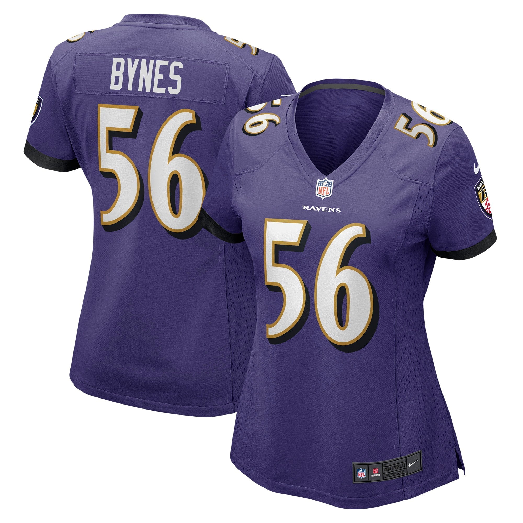 Women's Nike Josh Bynes Purple Baltimore Ravens Game Jersey - vstockx