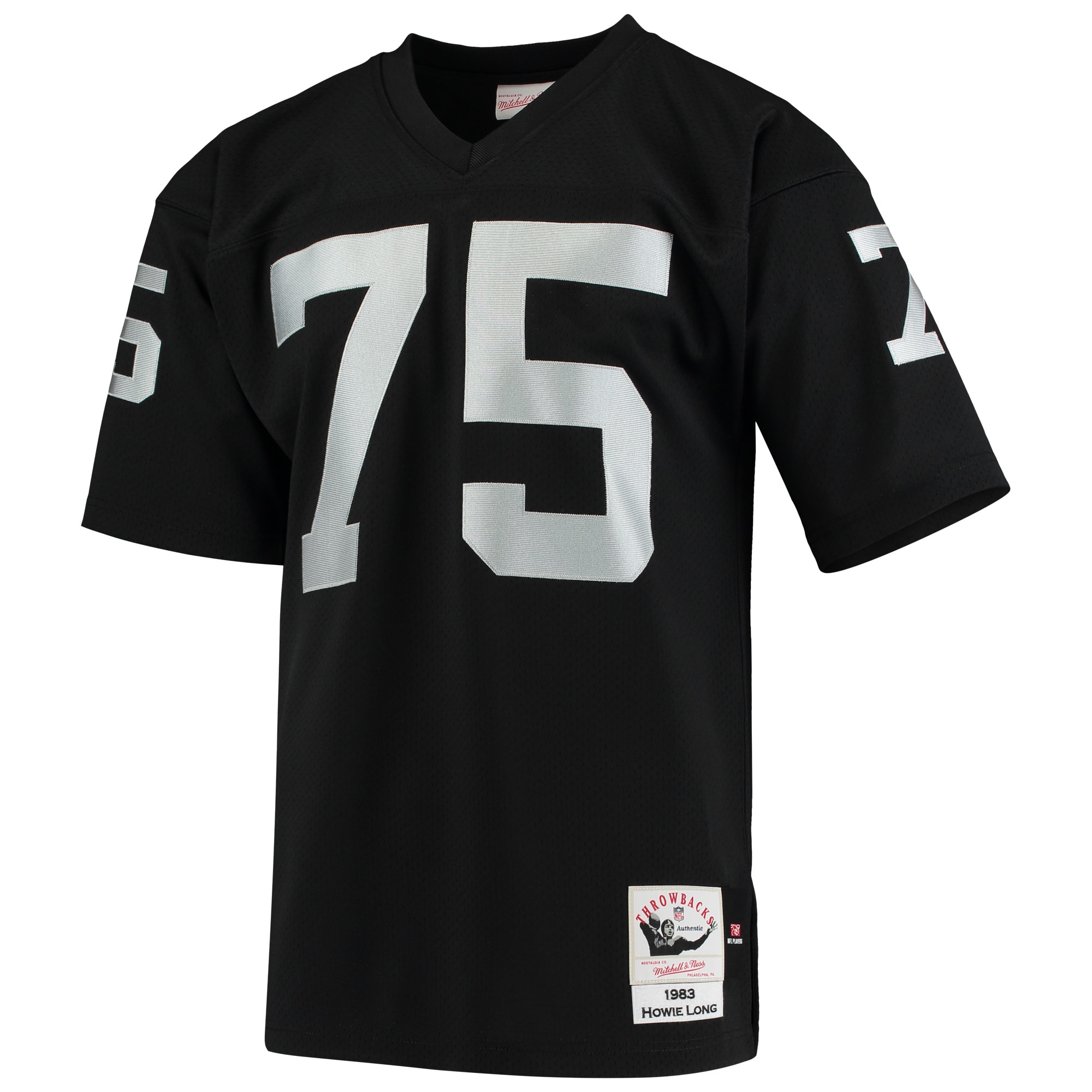 Howie Long Las Vegas Raiders Mitchell & Ness 1983 Authentic Throwback Retired Player Jersey - Black - vstockx
