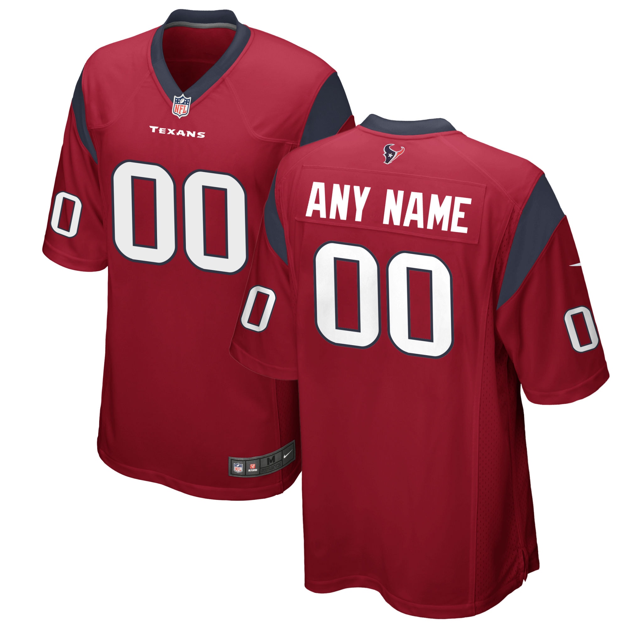 Houston Texans Nike Alternate Custom Game Jersey - Red - vstockx