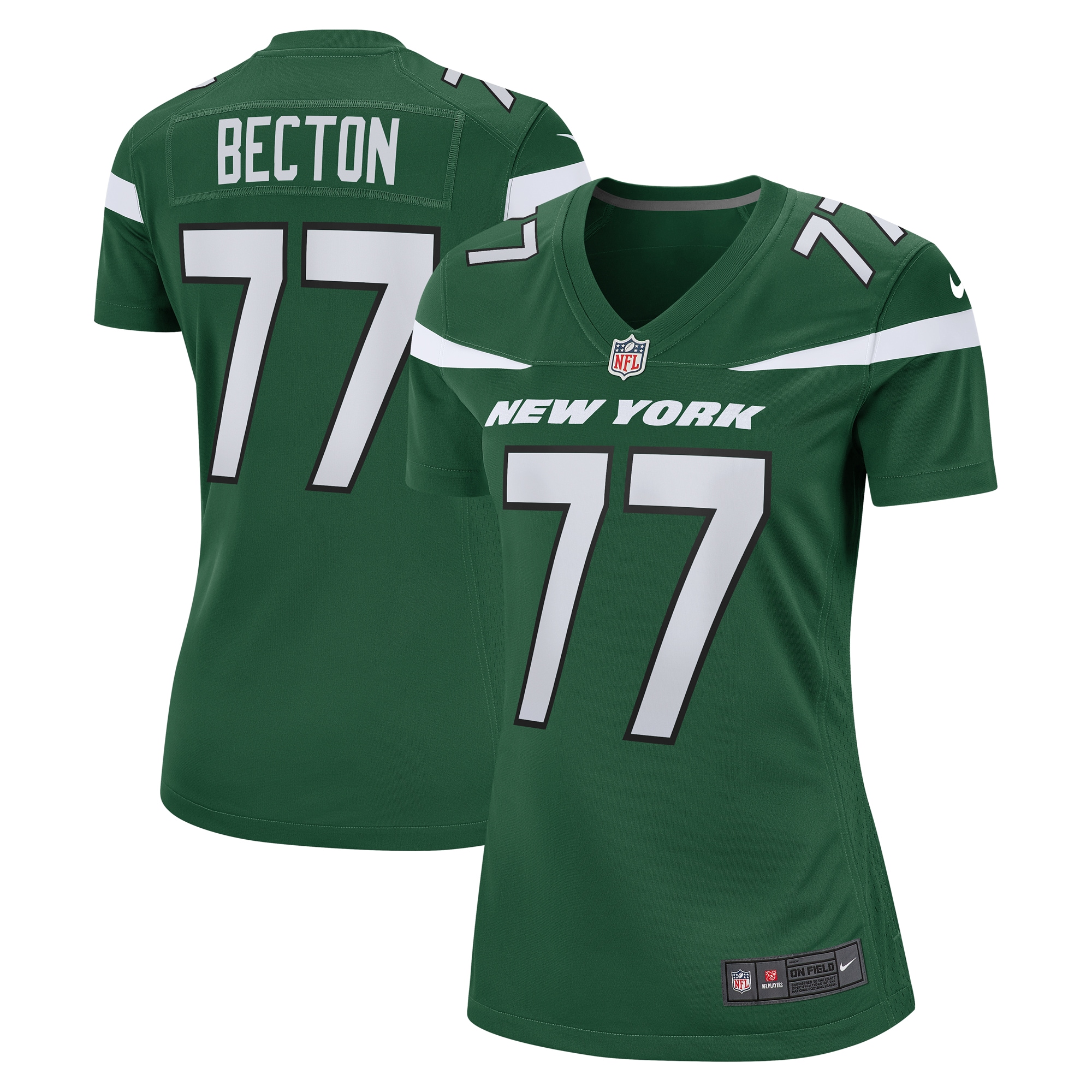 Mekhi Becton New York Jets Nike Women's Game Jersey - Gotham Green - vstockx