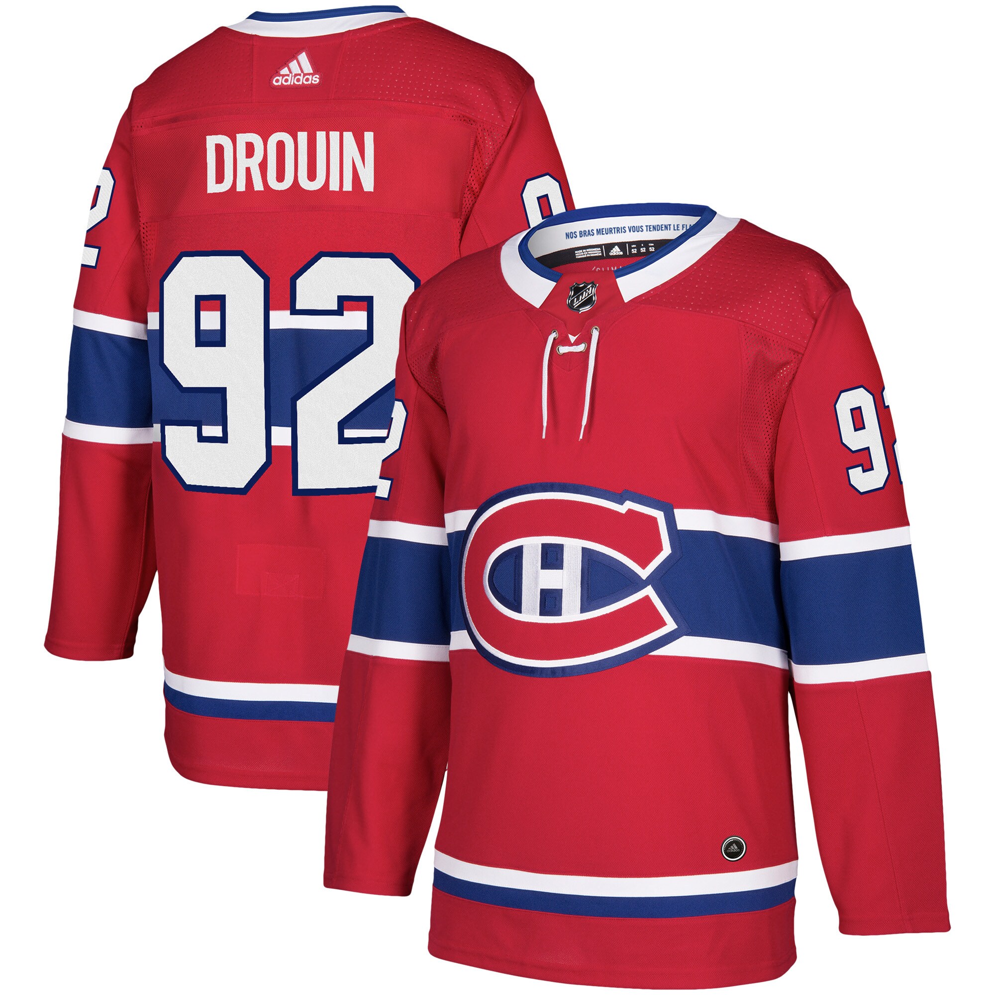 Jonathan Drouin Montreal Canadiens adidas Authentic Player Jersey - Red - vstockx