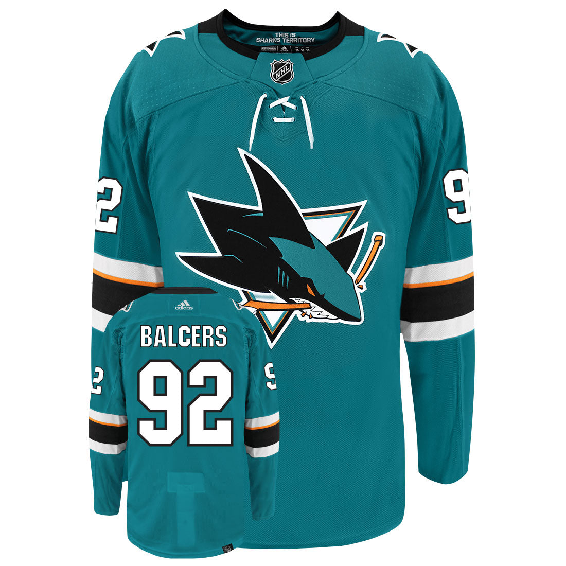 Rudolfs Balcers San Jose Sharks Adidas Primegreen Authentic NHL Hockey Jersey - vstockx