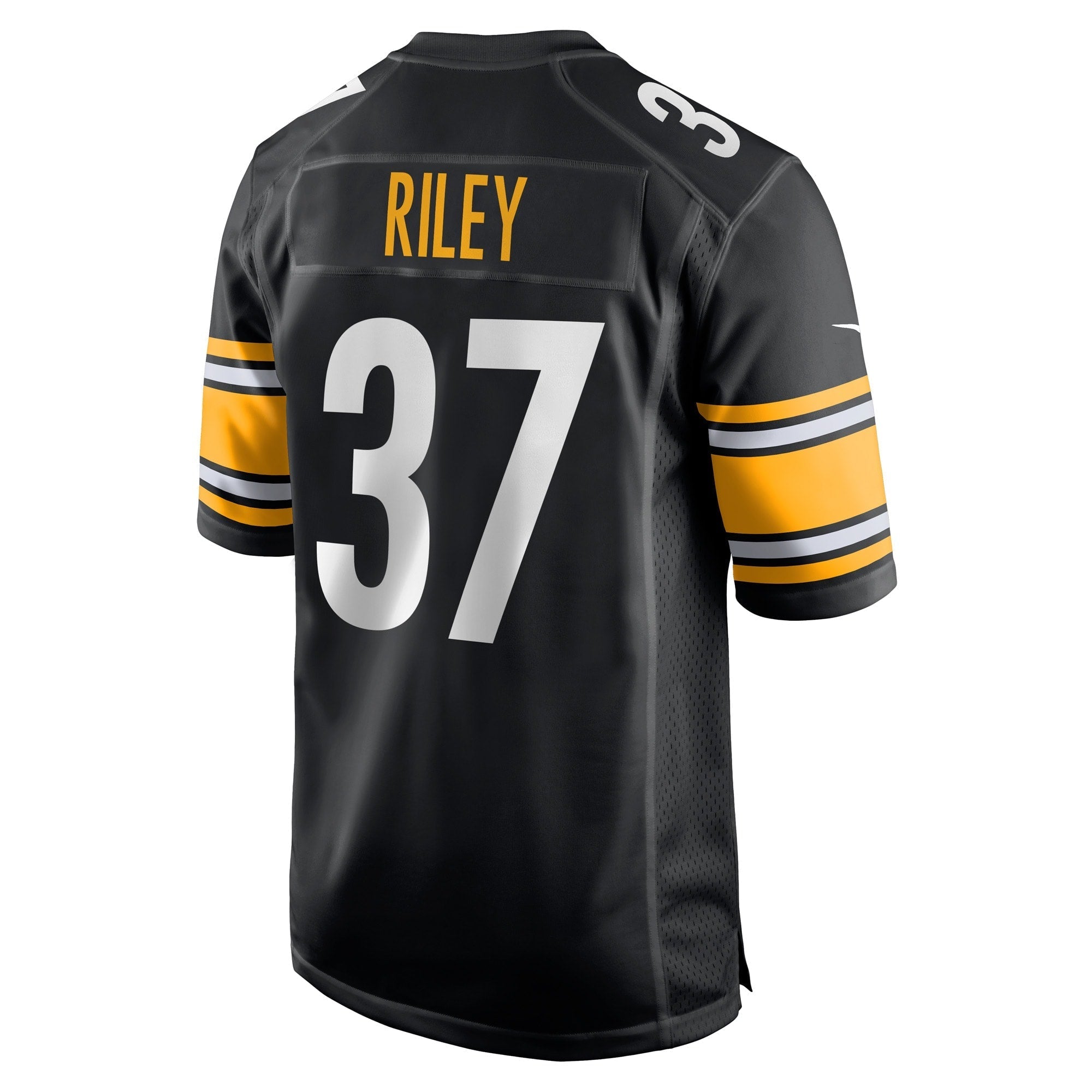 Men's Nike Elijah Riley Black Pittsburgh Steelers Game Player Jersey - vstockx