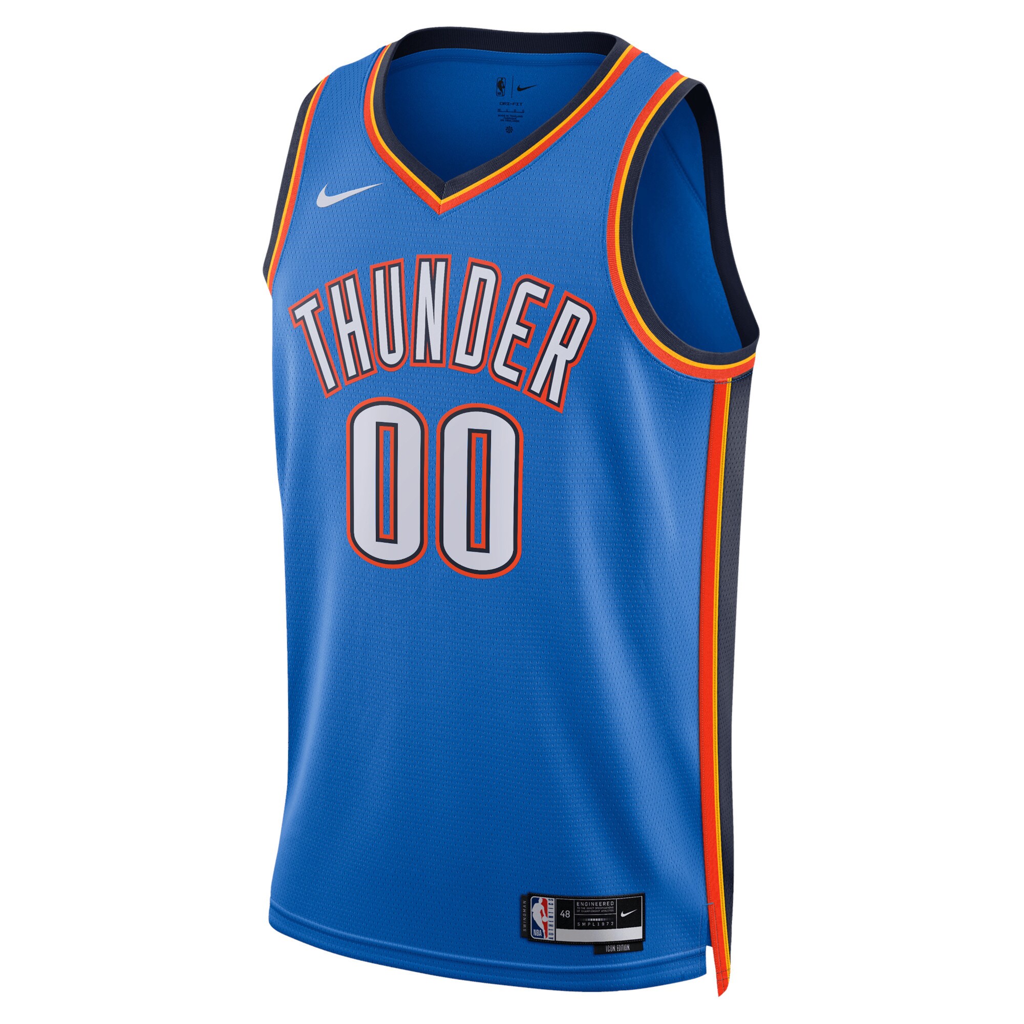Oklahoma City Thunder Nike Unisex Swingman Custom Jersey Blue - Icon Edition - vstockx
