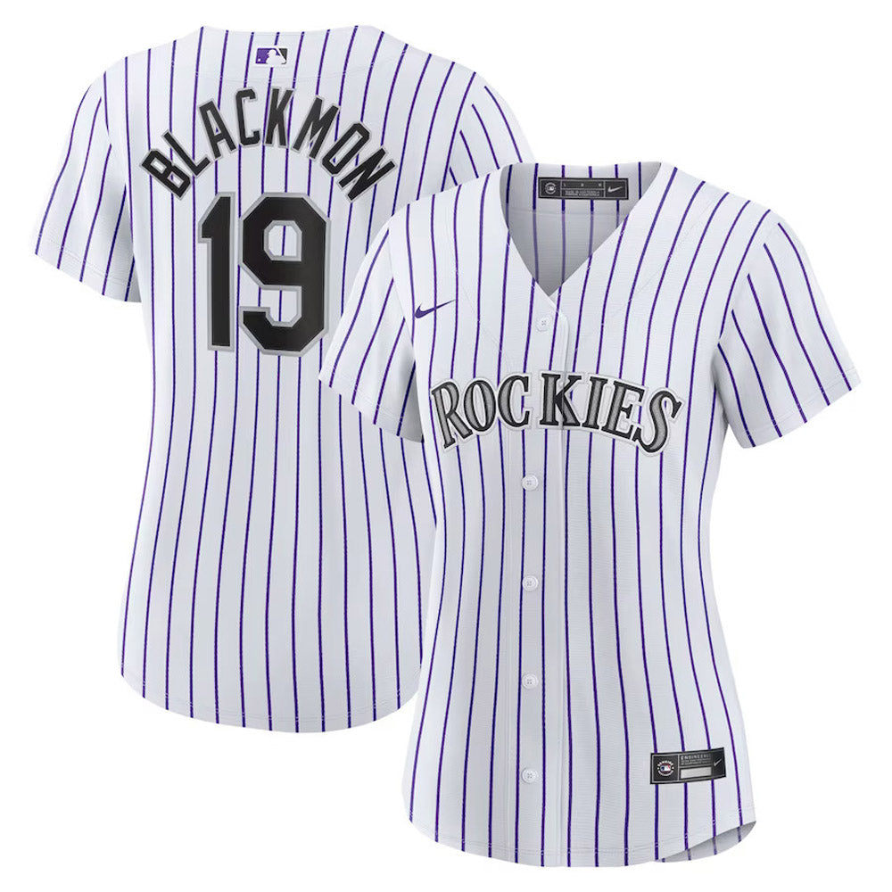 Women's Colorado Rockies Charlie Blackmon Cool Base Replica Home Jersey - White - vstockx