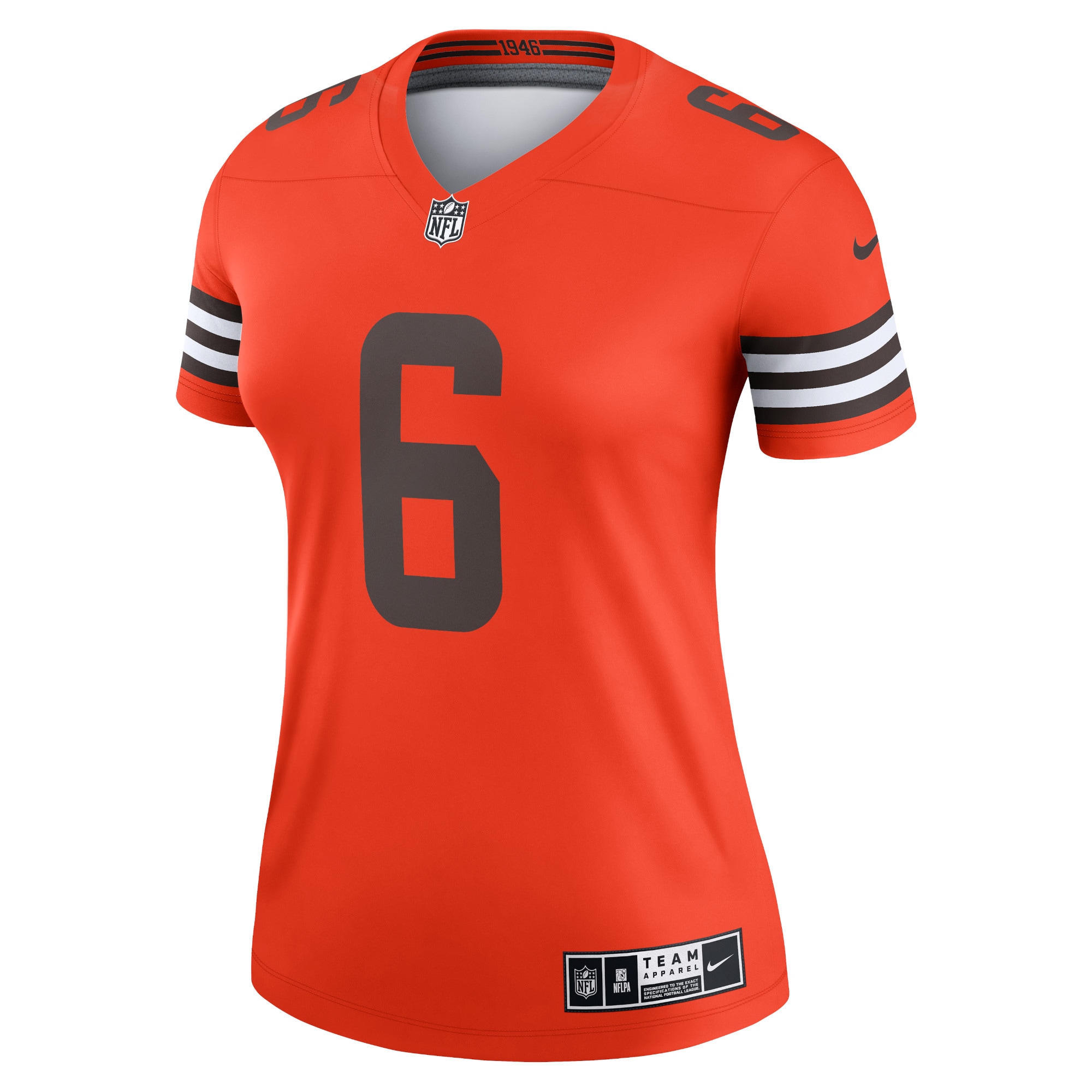 Baker Mayfield Cleveland Browns Nike Women's Inverted Legend Jersey - Orange - vstockx