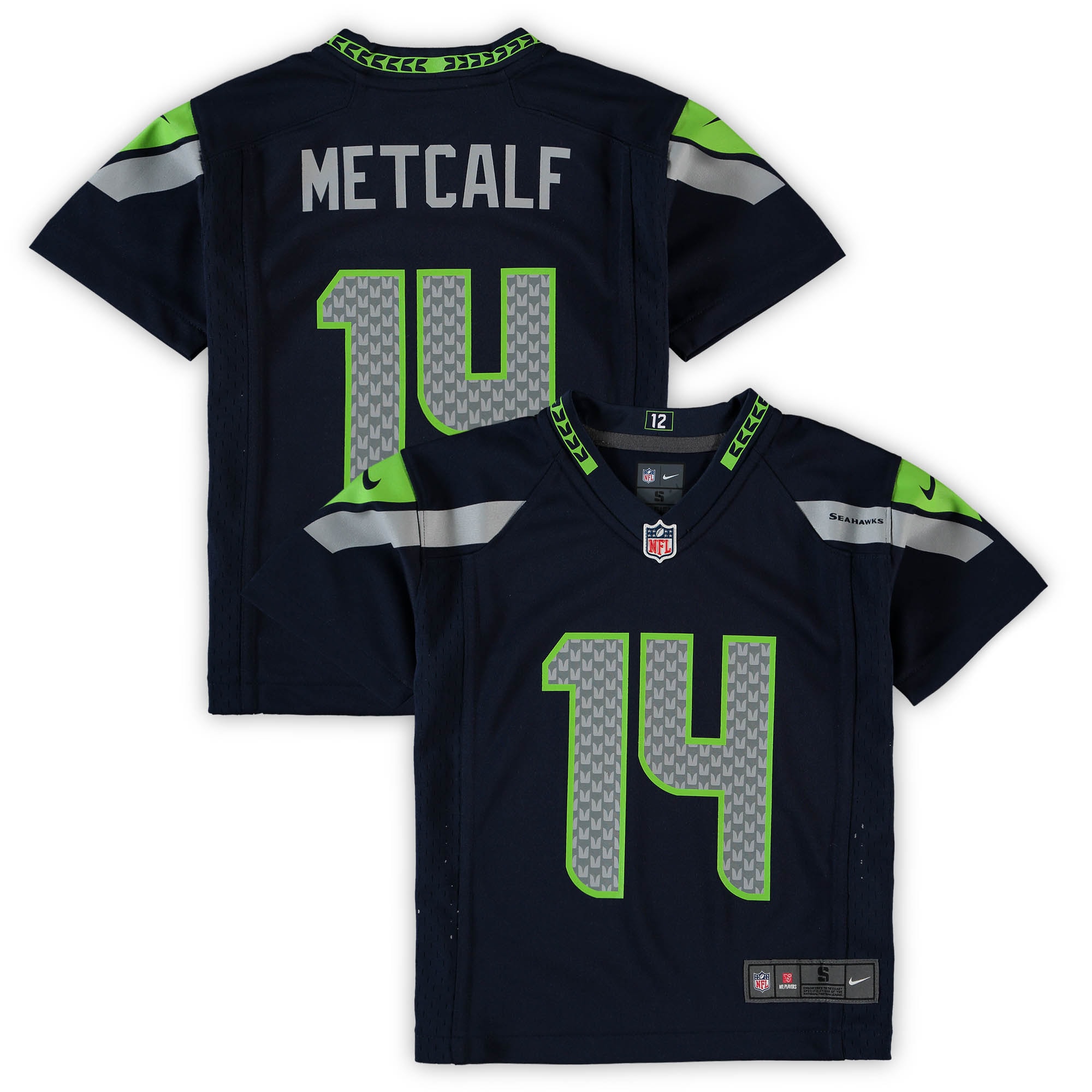 DK Metcalf Seattle Seahawks Nike Preschool Game Jersey - Navy - vstockx