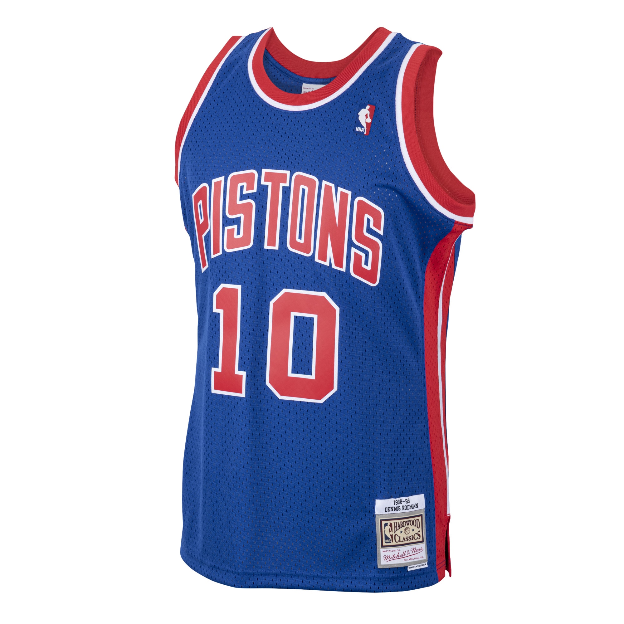 Dennis Rodman Detroit Pistons Mitchell & Ness 2001/02 Hardwood Classics Swingman Jersey - Royal - vstockx