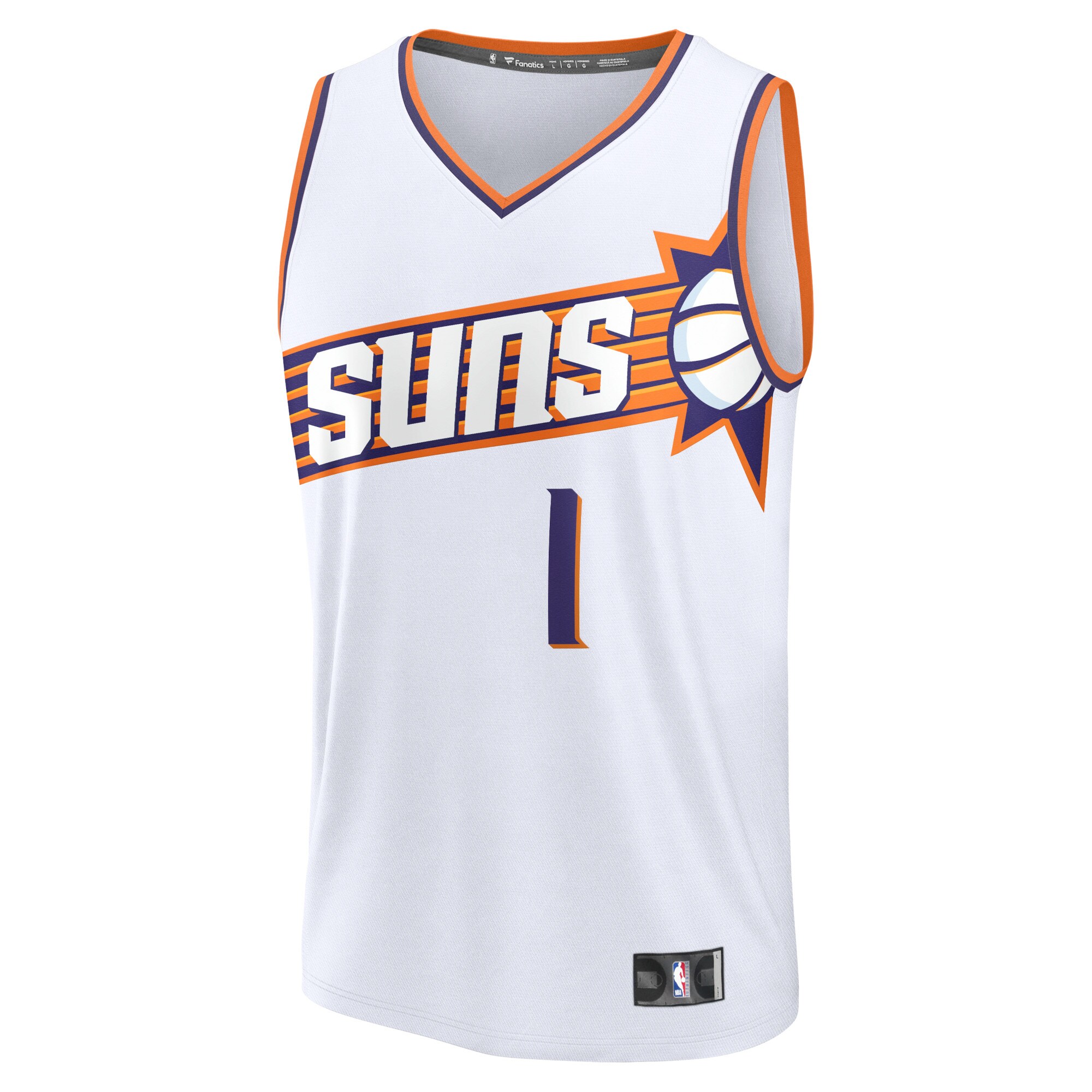 Devin Booker Phoenix Suns Fanatics Branded 2023/24 Fast Break Replica Jersey - Association Edition - White - vstockx