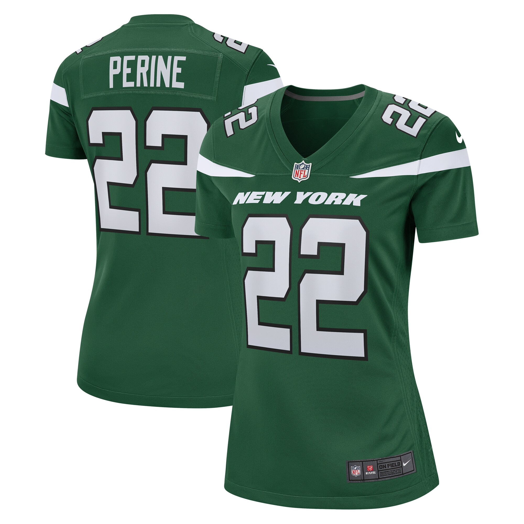 La'Mical Perine New York Jets Nike Women's Game Jersey - Gotham Green - vstockx