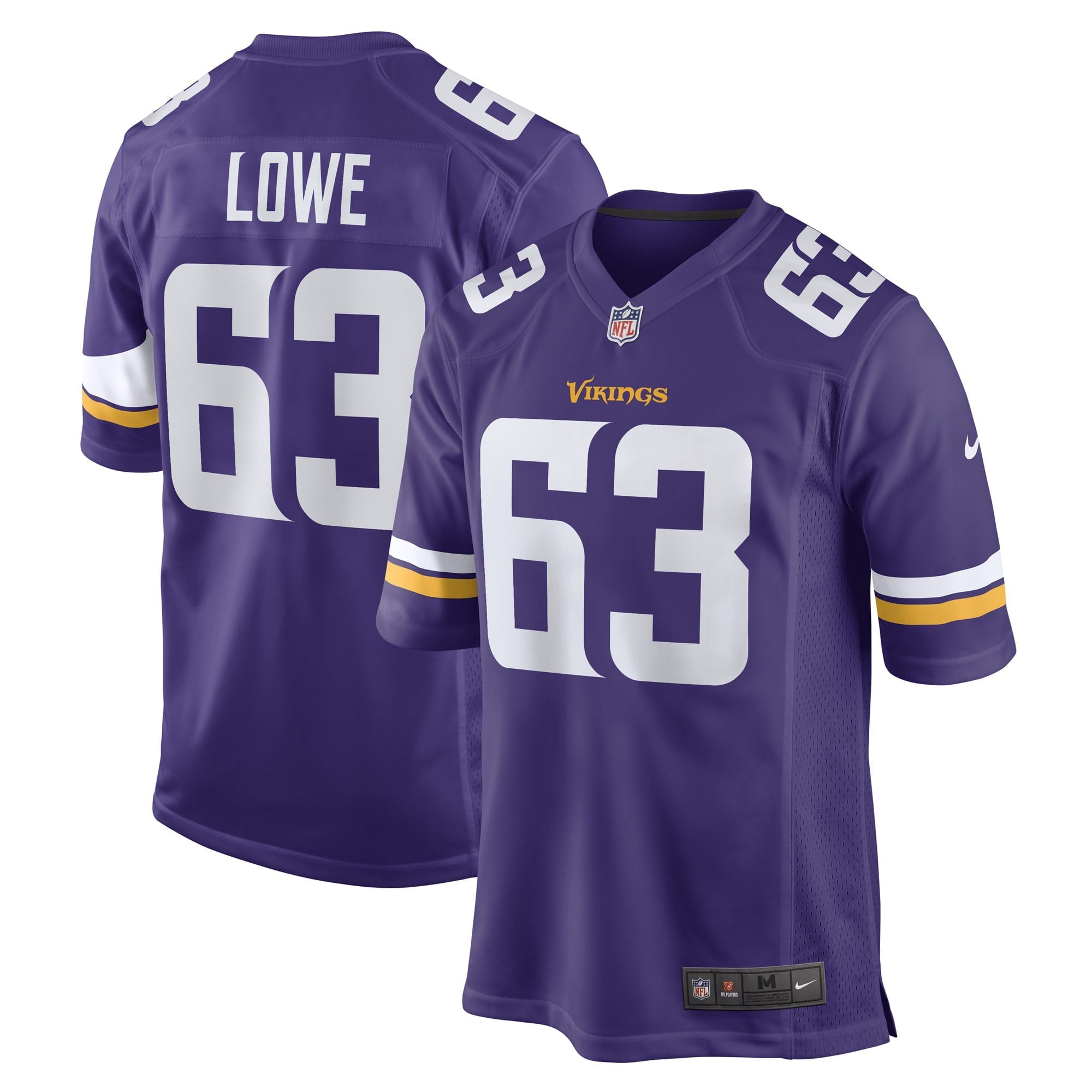 Men's Nike Vederian Lowe Purple Minnesota Vikings Game Player Jersey - vstockx
