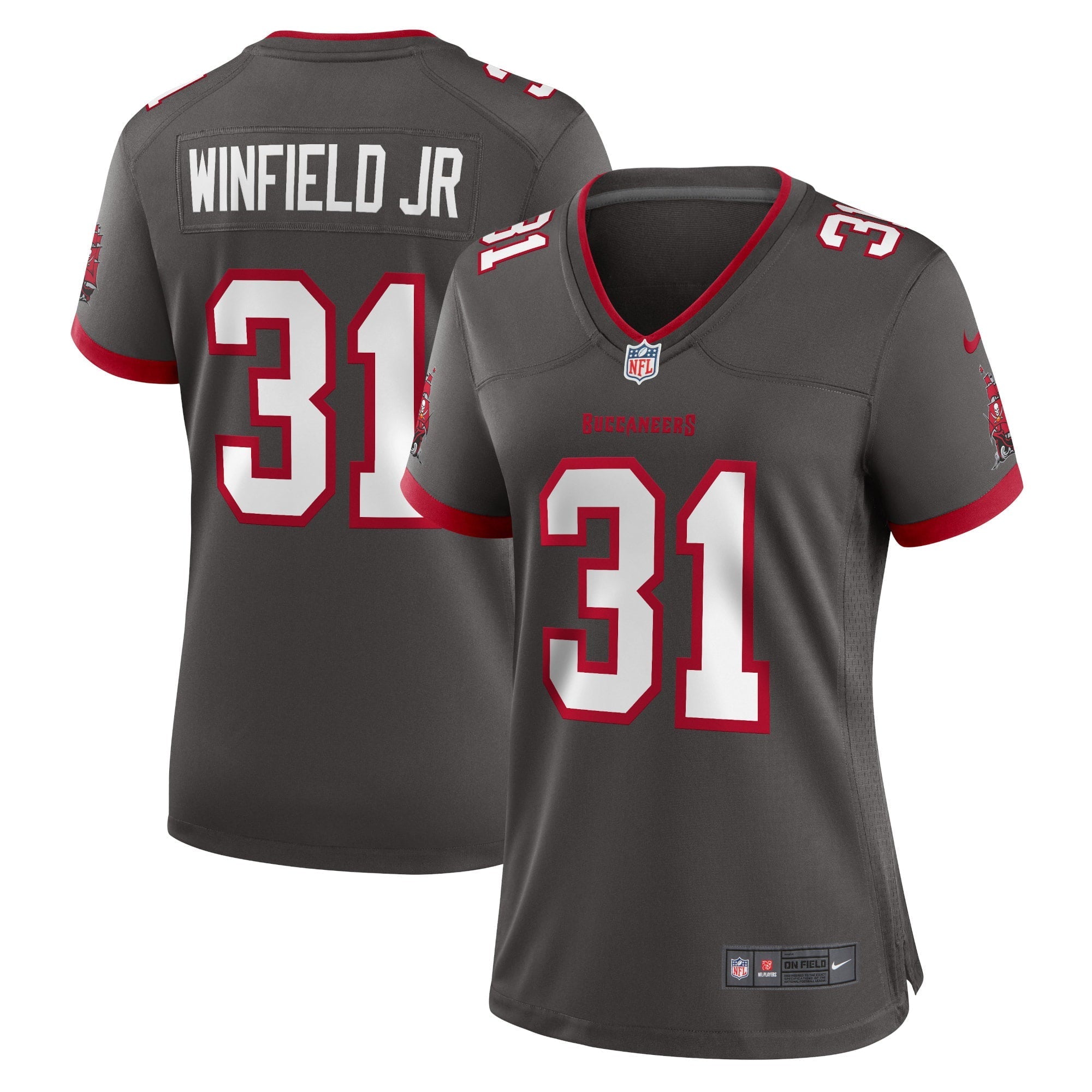 Women's Nike Antoine Winfield Jr. Pewter Tampa Bay Buccaneers Game Jersey - vstockx