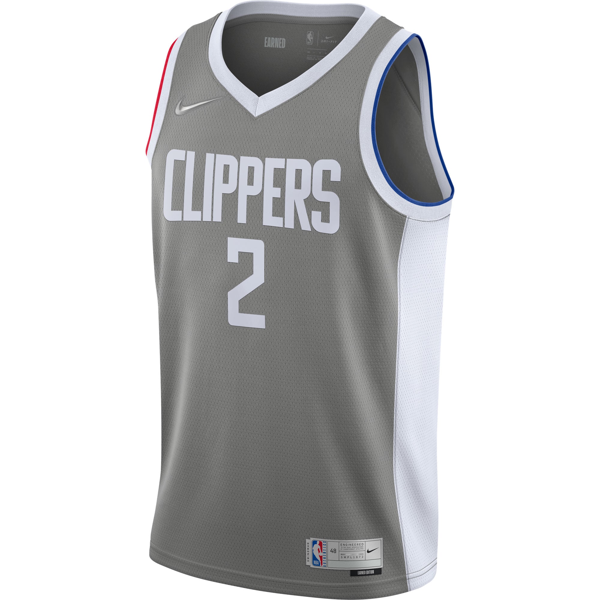 Kawhi Leonard LA Clippers Nike 2020/21 Swingman Player Jersey Gray - Earned Edition - vstockx
