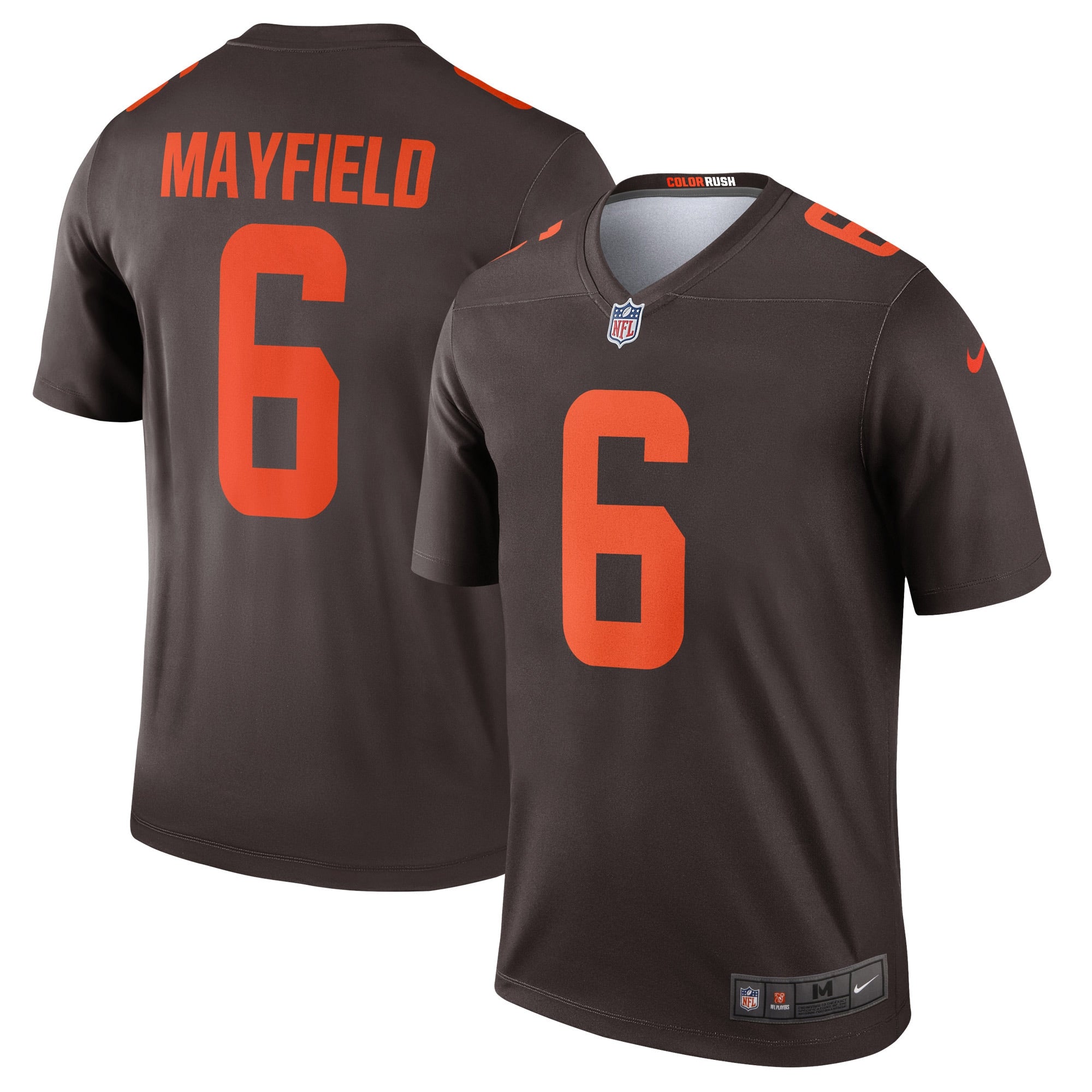 Men's Nike Baker Mayfield Brown Cleveland Browns Alternate Legend Jersey - vstockx