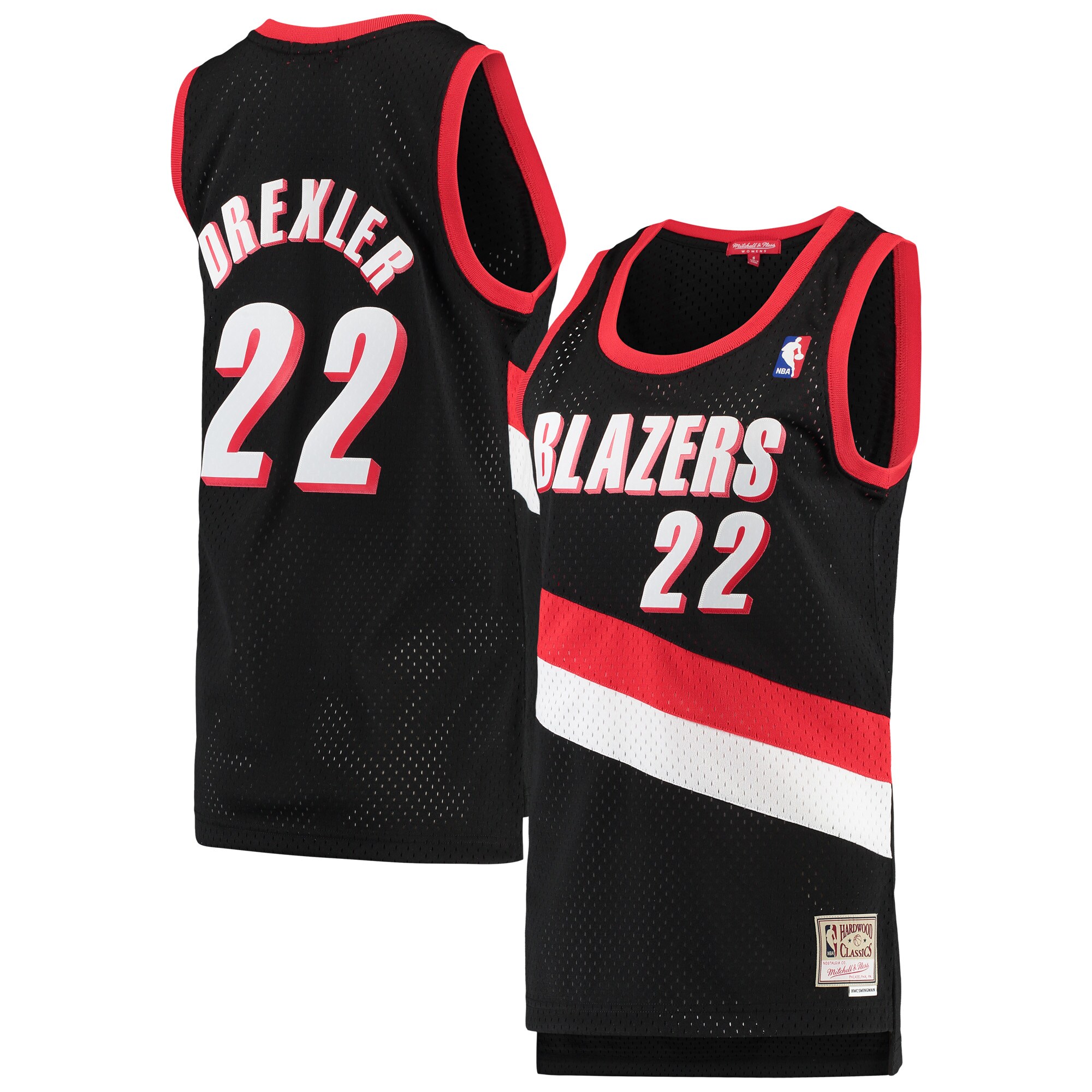 Clyde Drexler Portland Trail Blazers Mitchell & Ness Women's 1991-92 Hardwood Classics Swingman Jersey - Black - vstockx