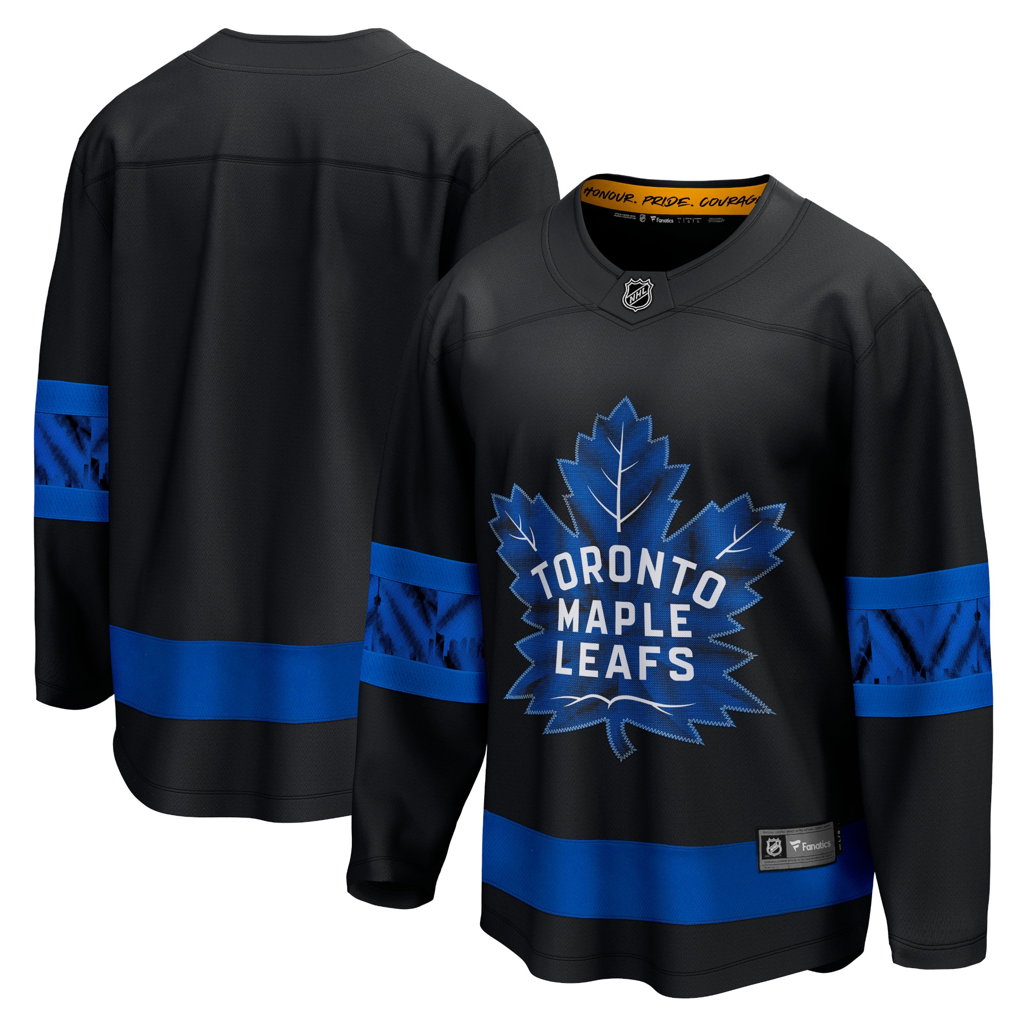 Toronto Maple Leafs Fanatics Branded Alternate Premier Breakaway Reversible Blank Jersey - Black - vstockx