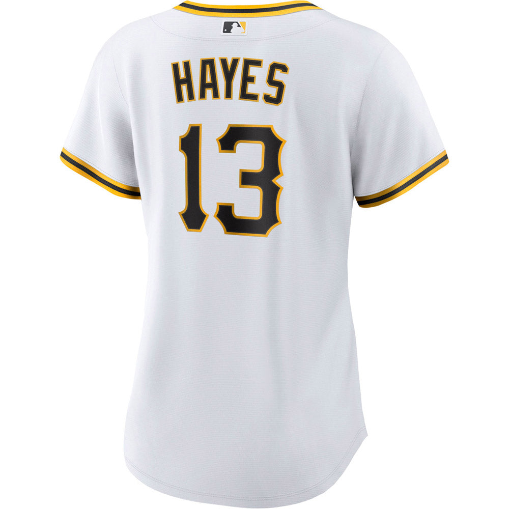 Women's Pittsburgh Pirates Ke'Bryan Hayes Cool Base Replica Home Jersey - White - vstockx