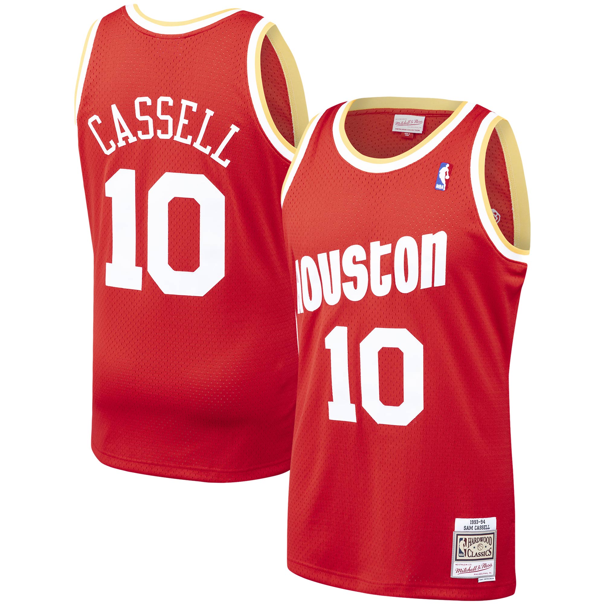 Sam Cassell Houston Rockets Mitchell & Ness Hardwood Classics Swingman Jersey - Red - vstockx