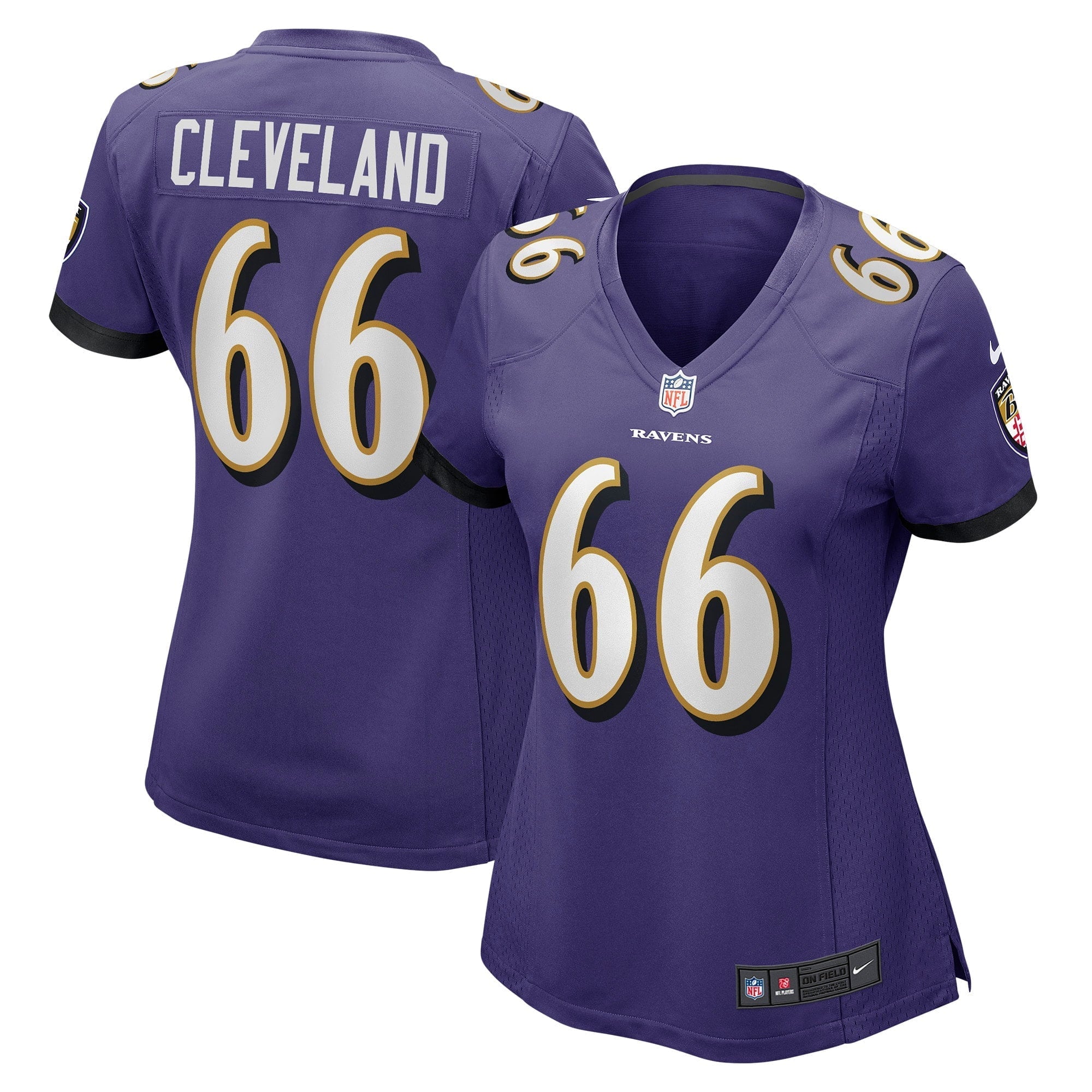 Women's Nike Ben Cleveland Purple Baltimore Ravens Game Jersey - vstockx