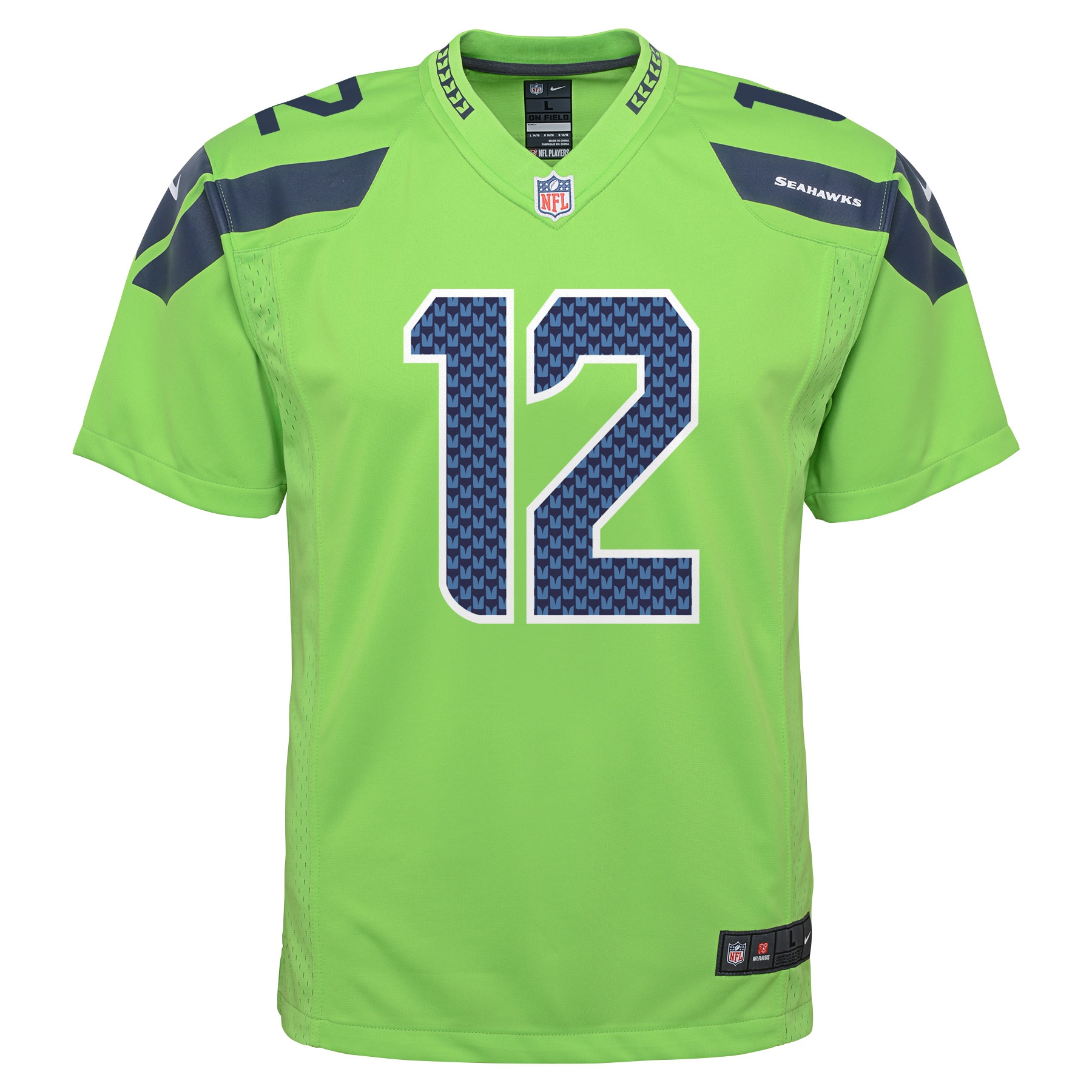 12th Fan Seattle Seahawks Nike Youth Game Jersey - Neon Green - vstockx
