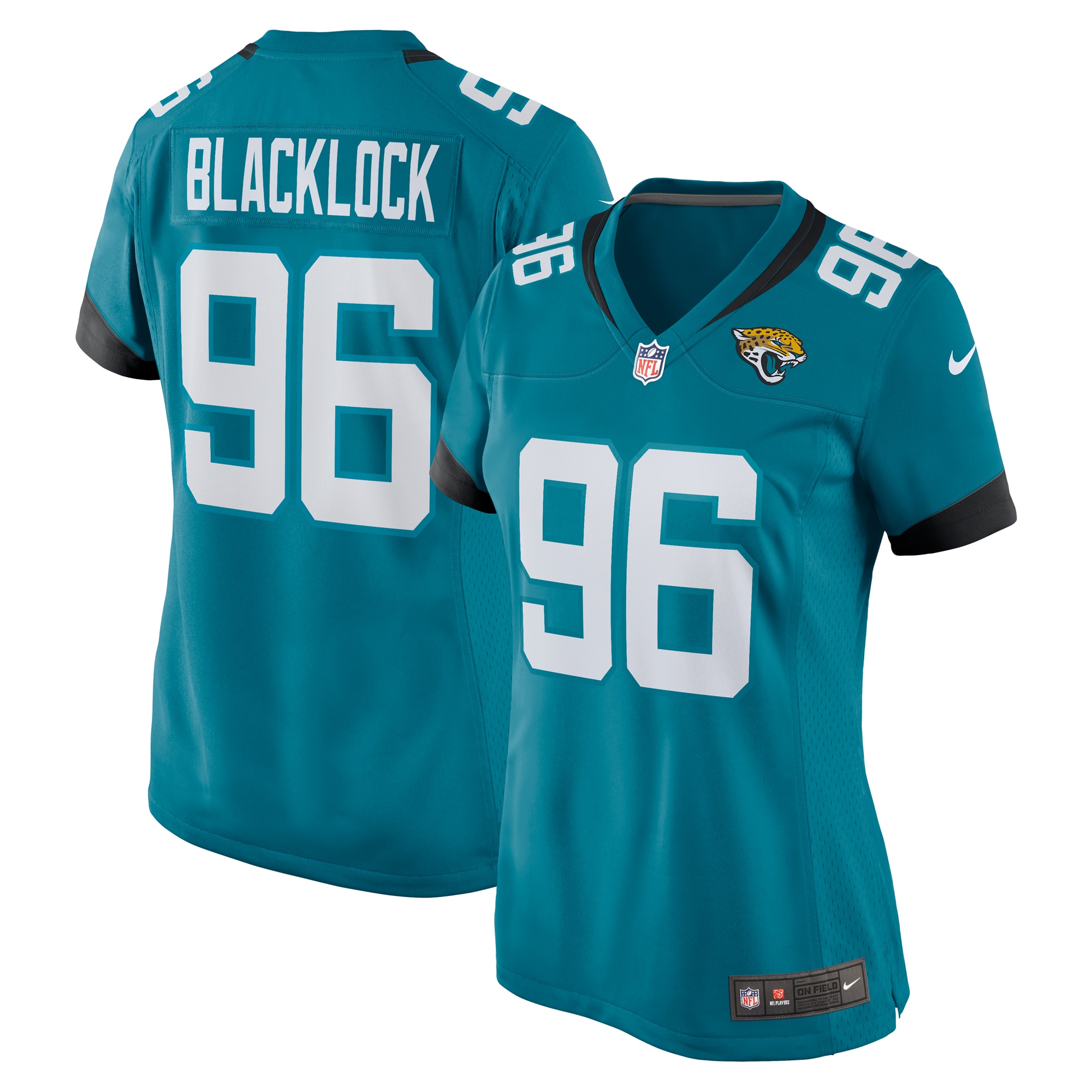 Ross Blacklock Jacksonville Jaguars Nike Women's Team Game Jersey - Teal - vstockx