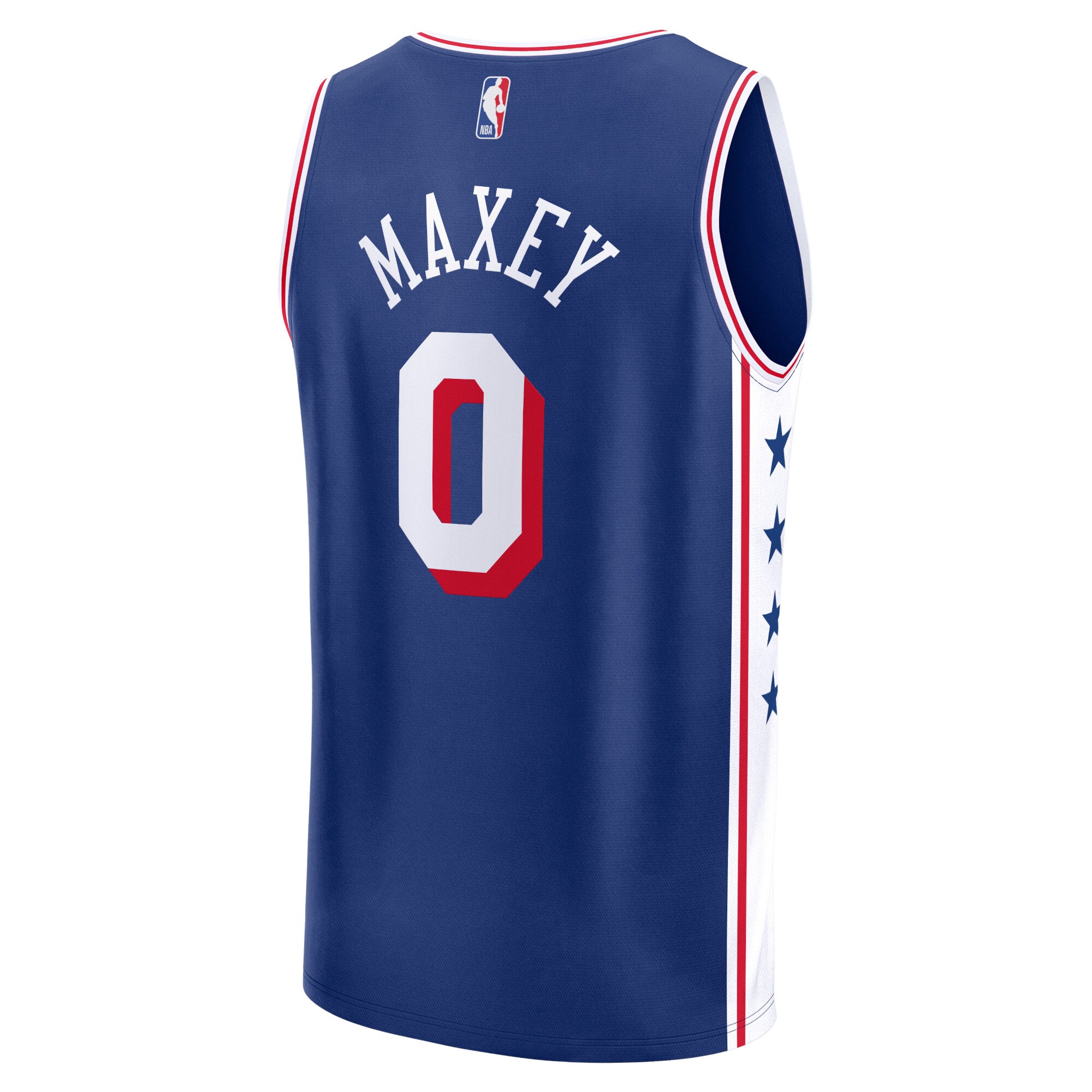 Tyrese Maxey Philadelphia 76ers Fanatics Branded 2023/24 Fast Break Replica Jersey - Icon Edition - Royal - vstockx